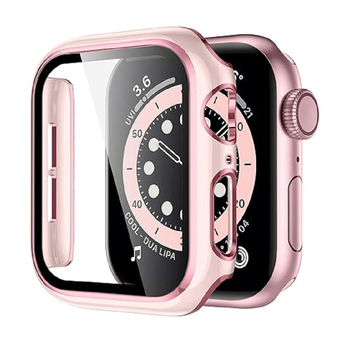 GENERICO - CASE BUMPER PARA WATCH DE 44MM ROSA ROSE