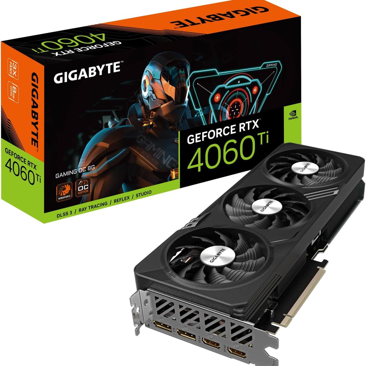 GIGABYTE - Tarjeta de video Gigabyte GeForce RTX 4060 Ti GAMING OC 8G 8GB GDDR6