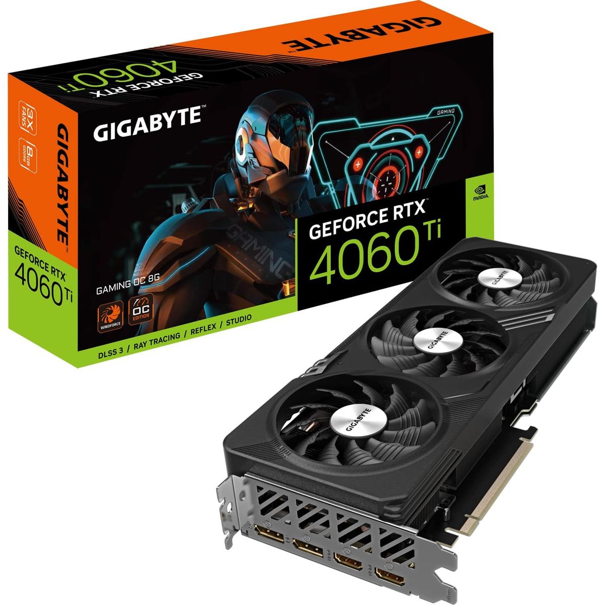 GIGABYTE - Tarjeta de video Gigabyte GeForce RTX 4060 Ti GAMING OC 8G 8GB GDDR6