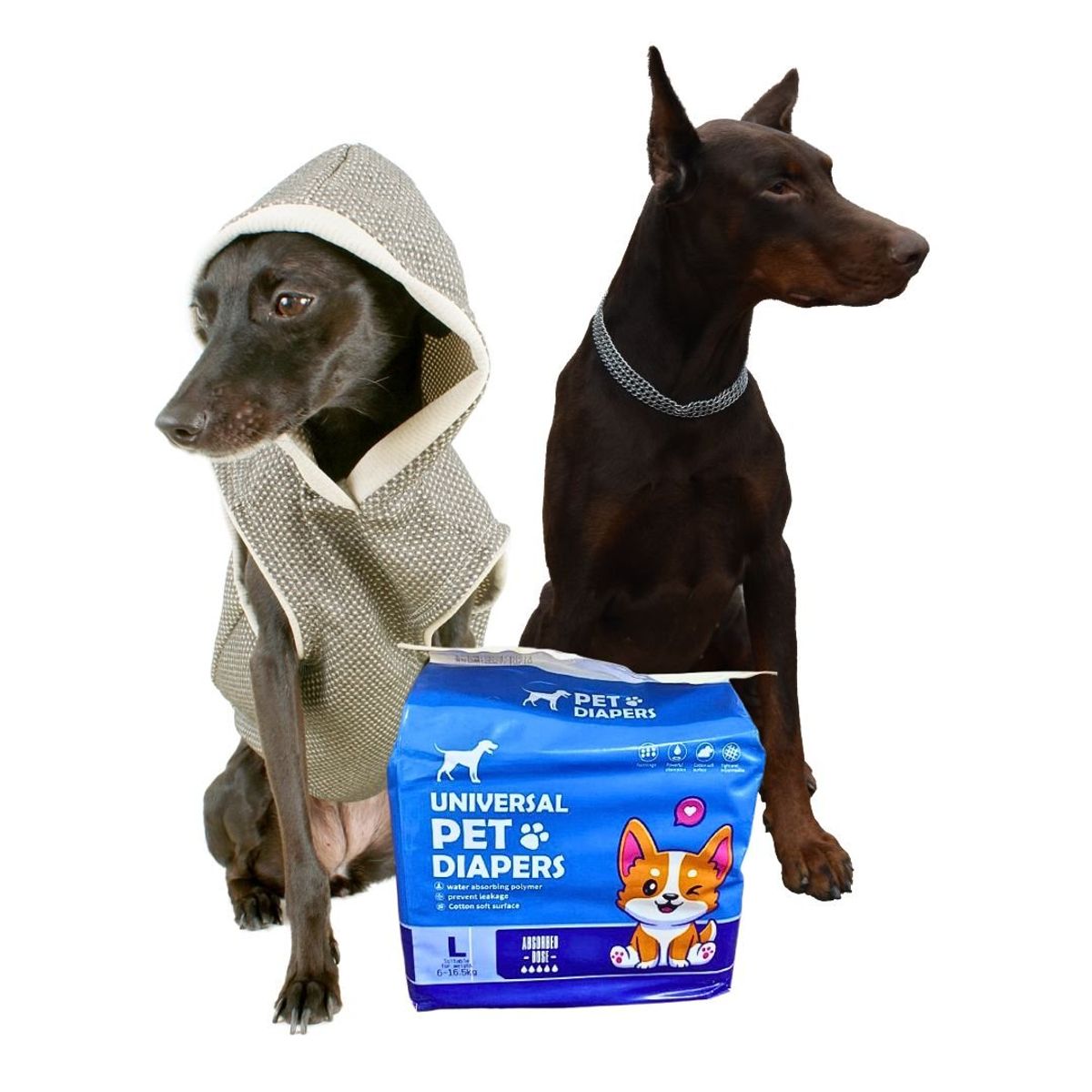 GENERICO - Pañales Desechables Para Perro Macho L