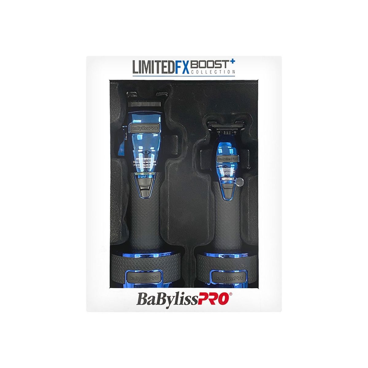 BARBEROLOGY - Pack BARBERology, Cortadora, Patillera y Bases de carga Boost+ Blue Chrome