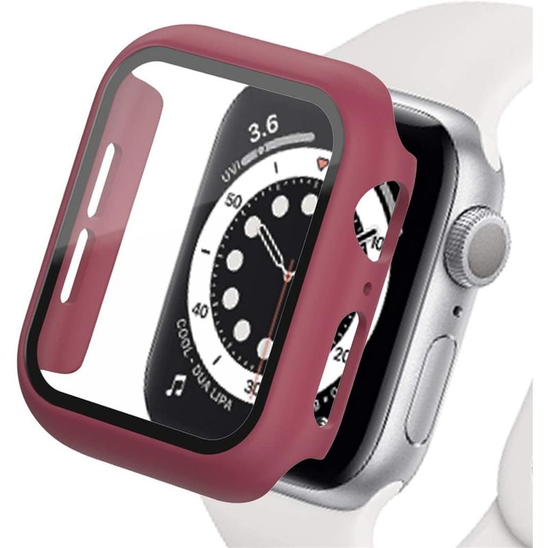 GENERICO - Case Bumper APPLEWATCH con Vidrio incorporado 41mm purpura