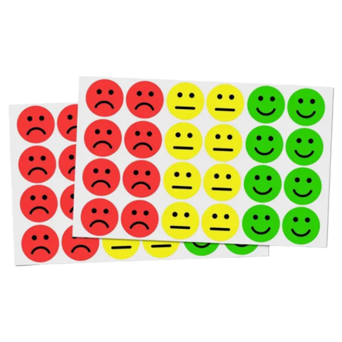 GENERICO - Pack x 10  láminas de Stickers Caritas Expresiones