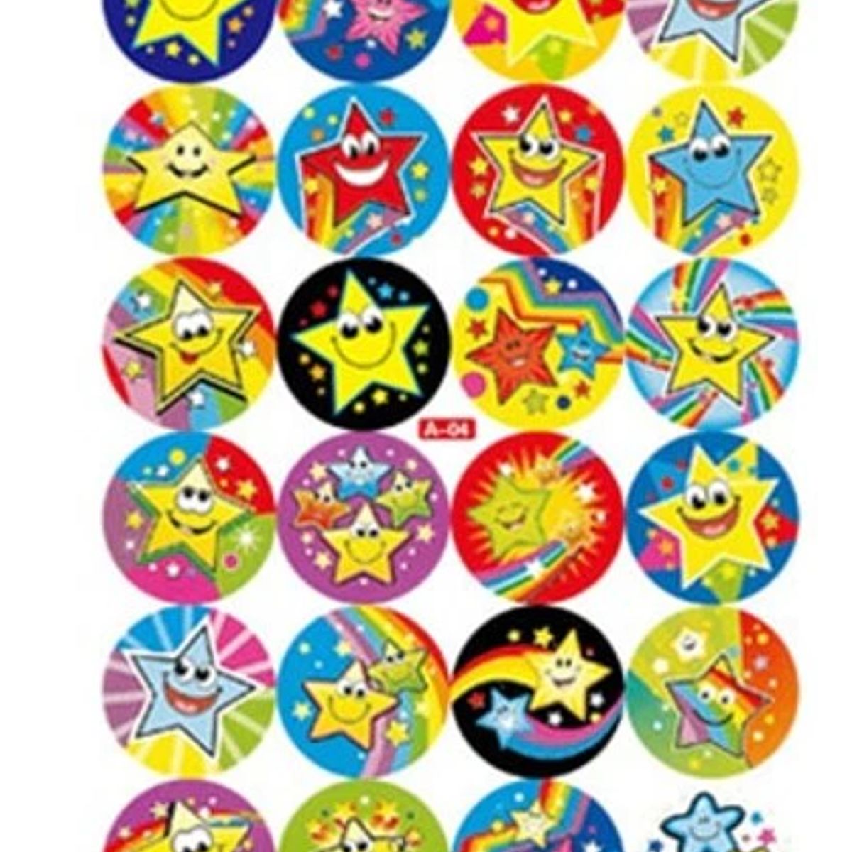 GENERICO - Pack x 10  láminas de Stickers Estrellas