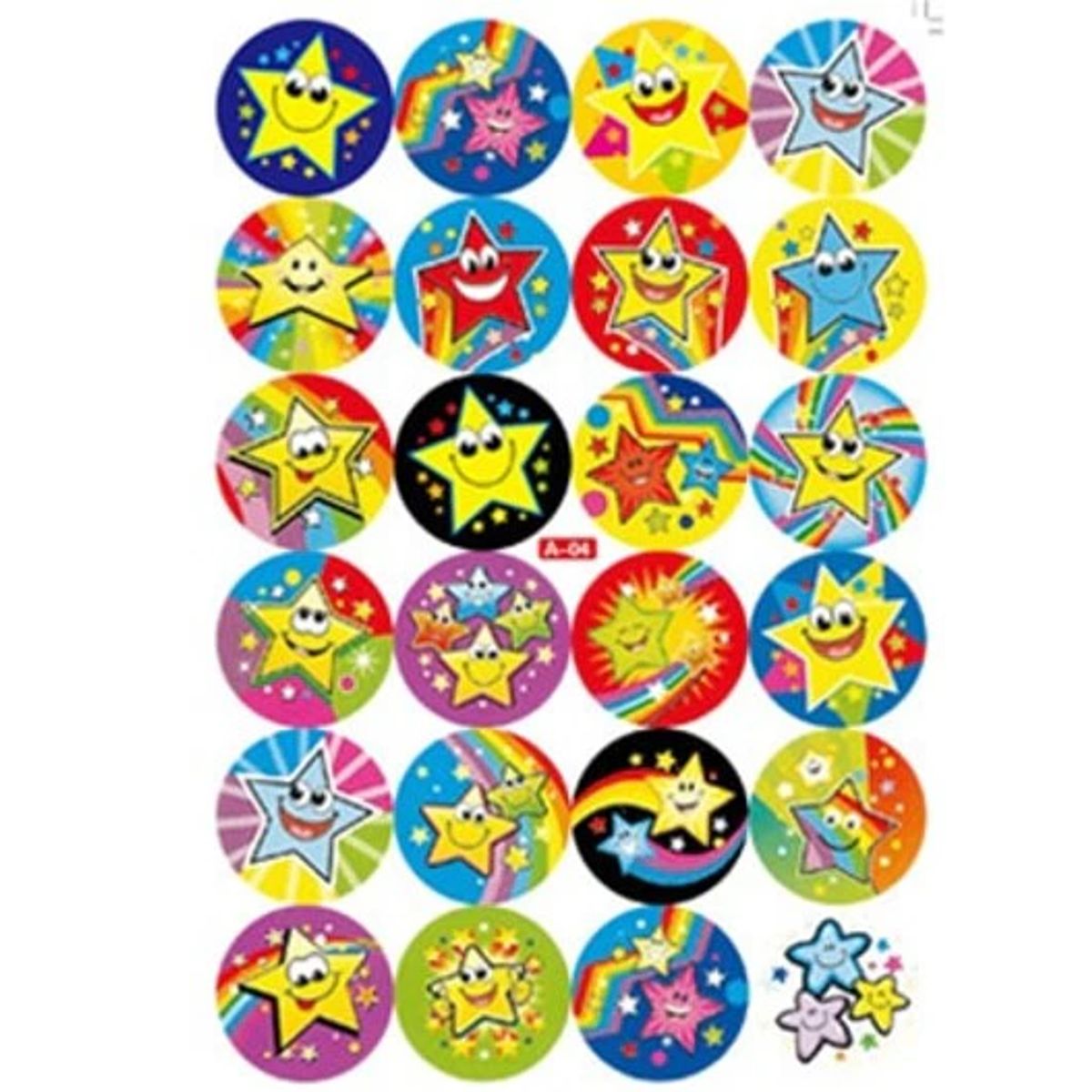 GENERICO - Pack x 10  láminas de Stickers Estrellas