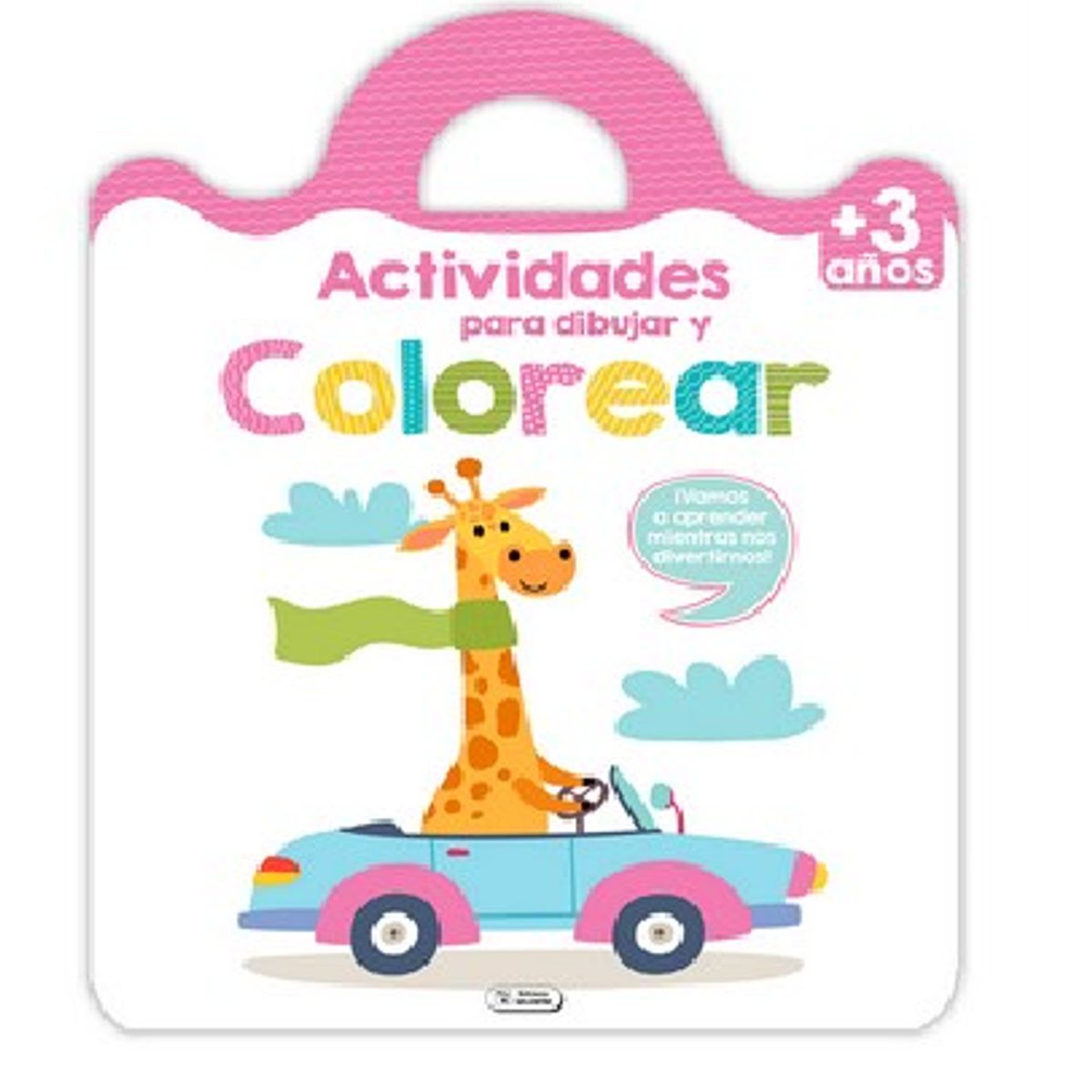 GENERICO - Libro Infantil PEGA ACTIVIDADES PARA DIBUJAR Y COLOREAR 3 años Modelo 1