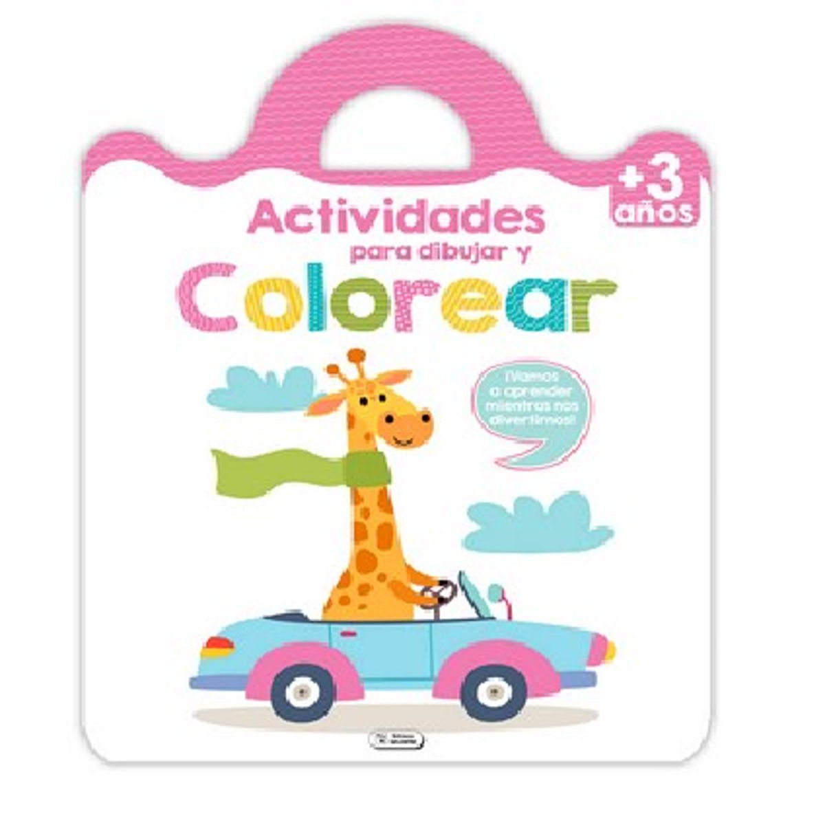 GENERICO - Libro Infantil PEGA ACTIVIDADES PARA DIBUJAR Y COLOREAR 3 años Modelo 1