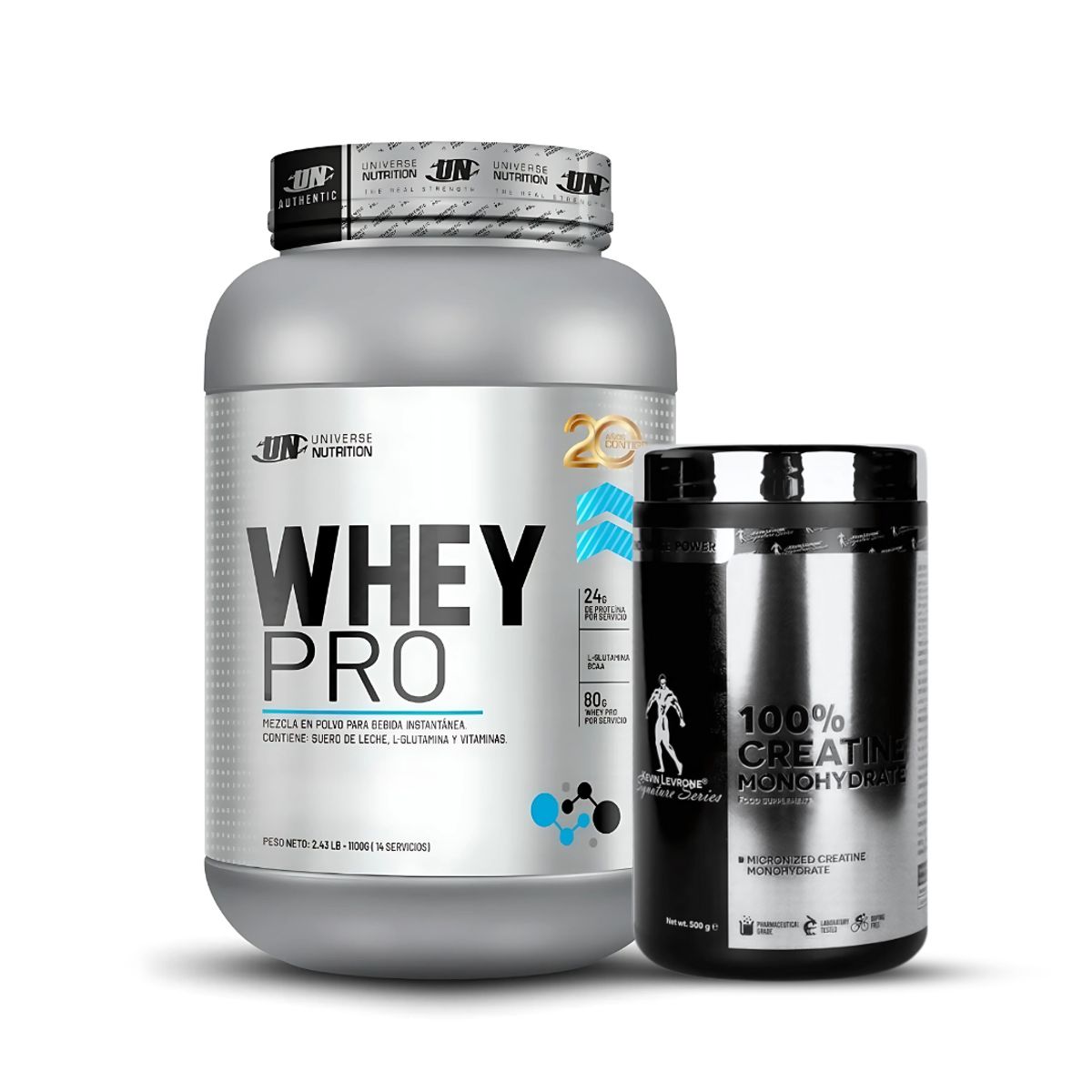 UNIVERSE NUTRITION - Proteina Whey Pro 1.1 kg cookie and cream + Creatina Kevin Levrone 500 g Monohidratada
