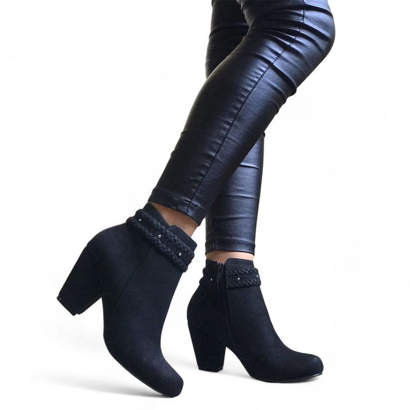 GENERICO - BOTIN MUJER CASUAL GAMUZA TACO 7.-