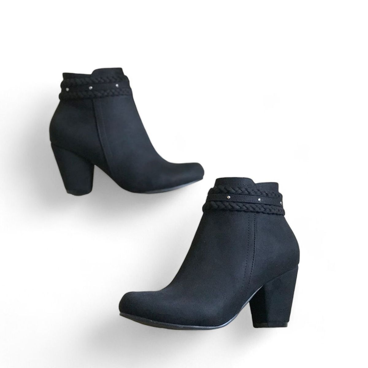 GENERICO - BOTIN MUJER CASUAL GAMUZA TACO 7.-