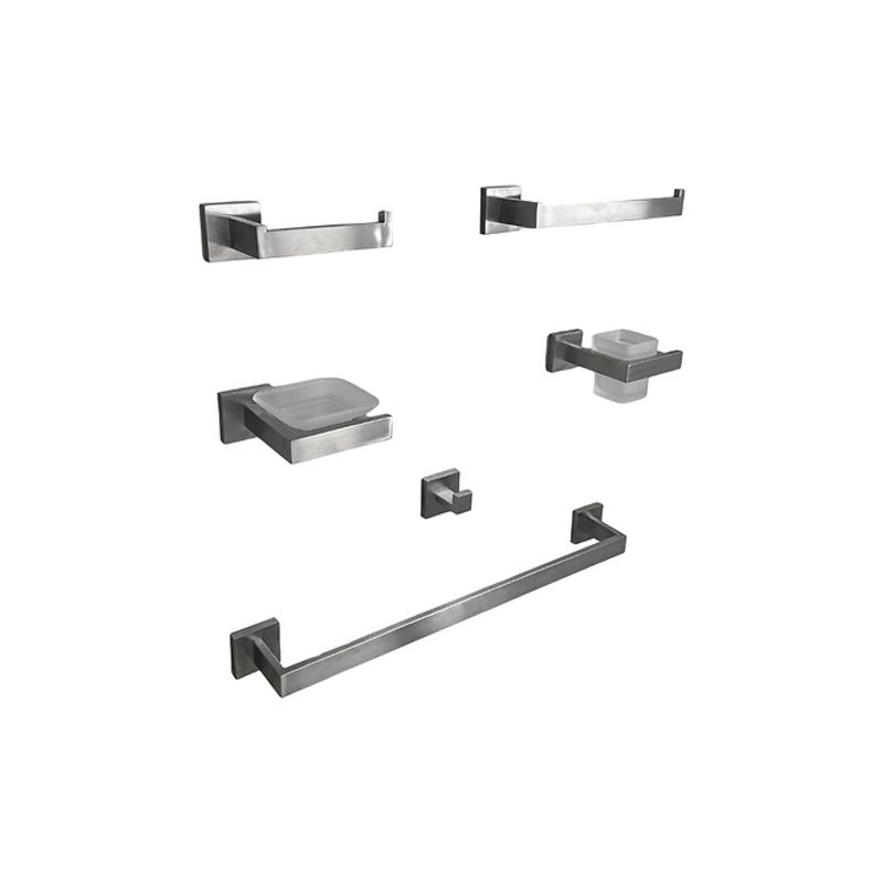 XM - KIT DE ACCESORIOS DE BAÑO 6 PIEZAS SATINADO 97702