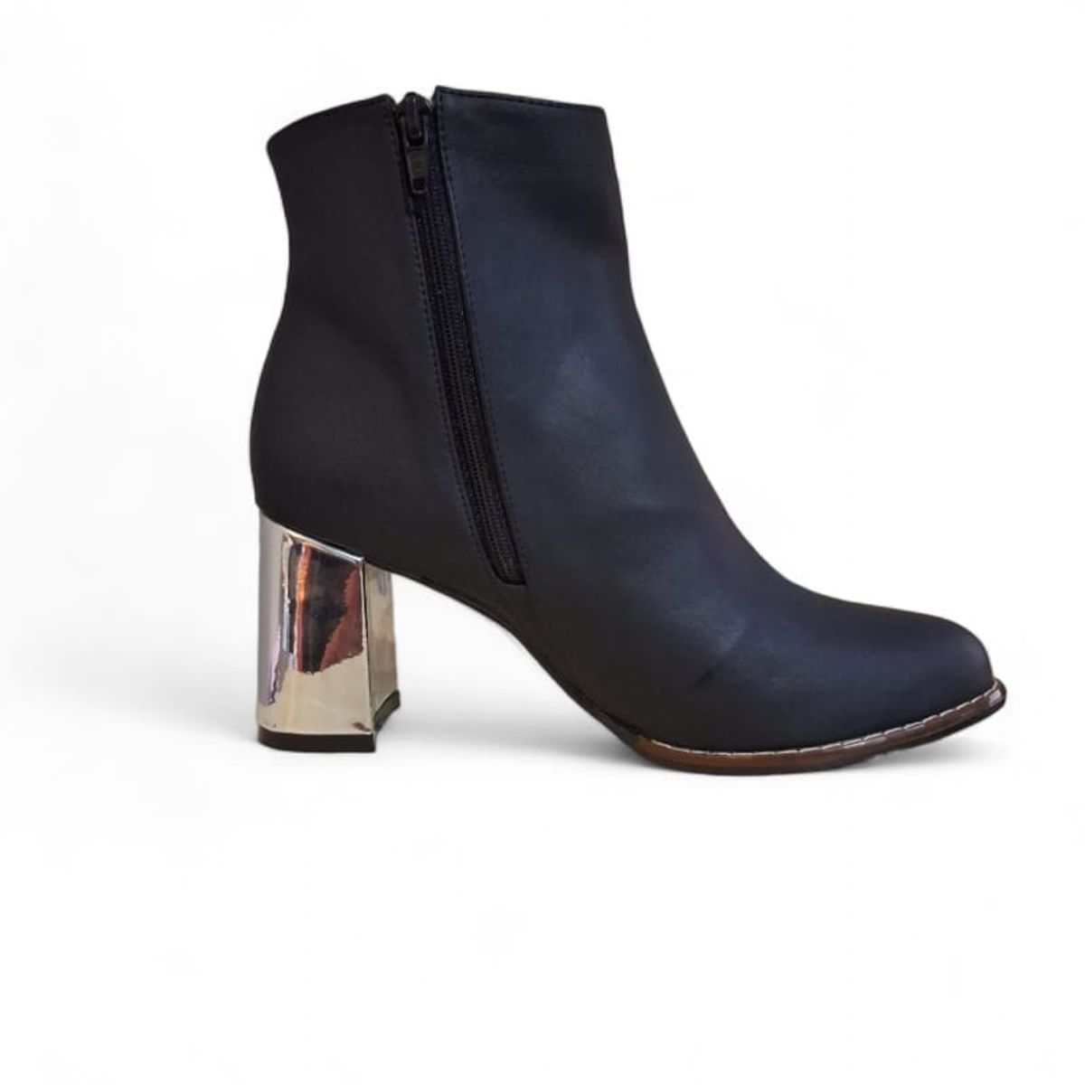 GENERICO - Bota Mujer Yomar Manto Plateado Yomar Taco7 Plomo Oscuro