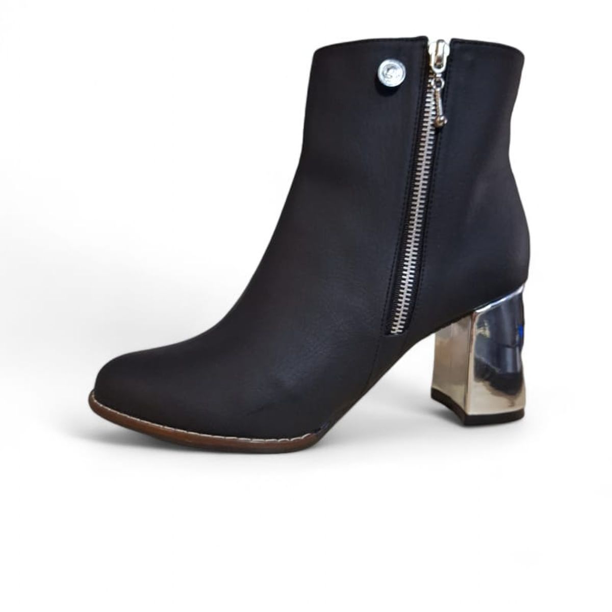 GENERICO - Bota Mujer Yomar Manto Plateado Yomar Taco7 Plomo Oscuro