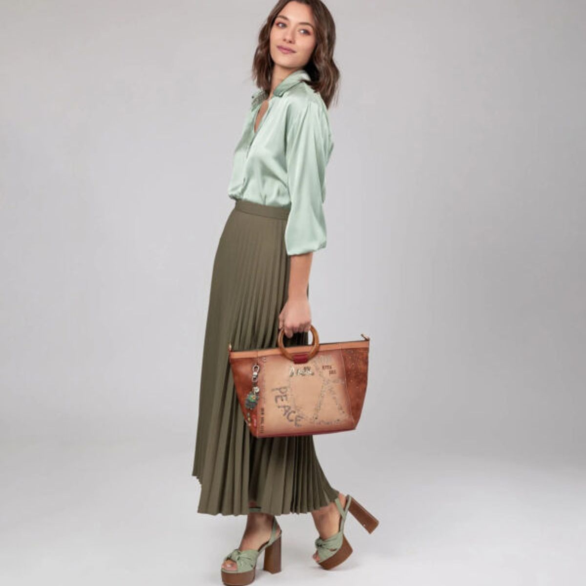 GENERICO - Cartera con asa de mano-Anekke Flowers