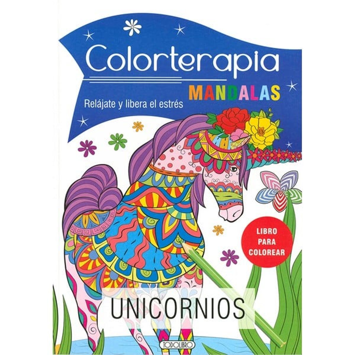 GENERICO - Libro Unicornios COLORTERAPIA MANDALAS