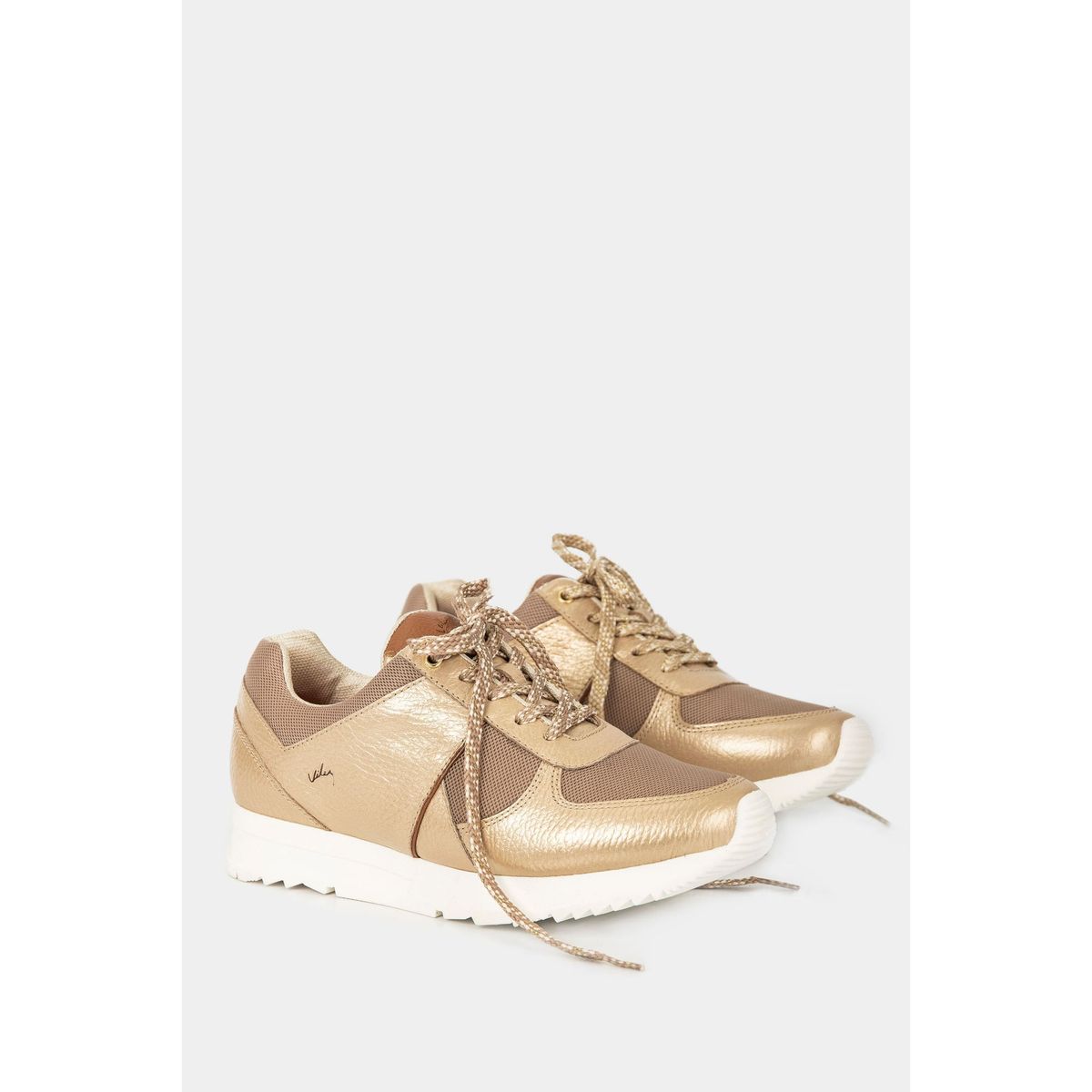 VELEZ - Vélez Zapatillas Deportivos Tropical Cuero Para Mujer Dorado