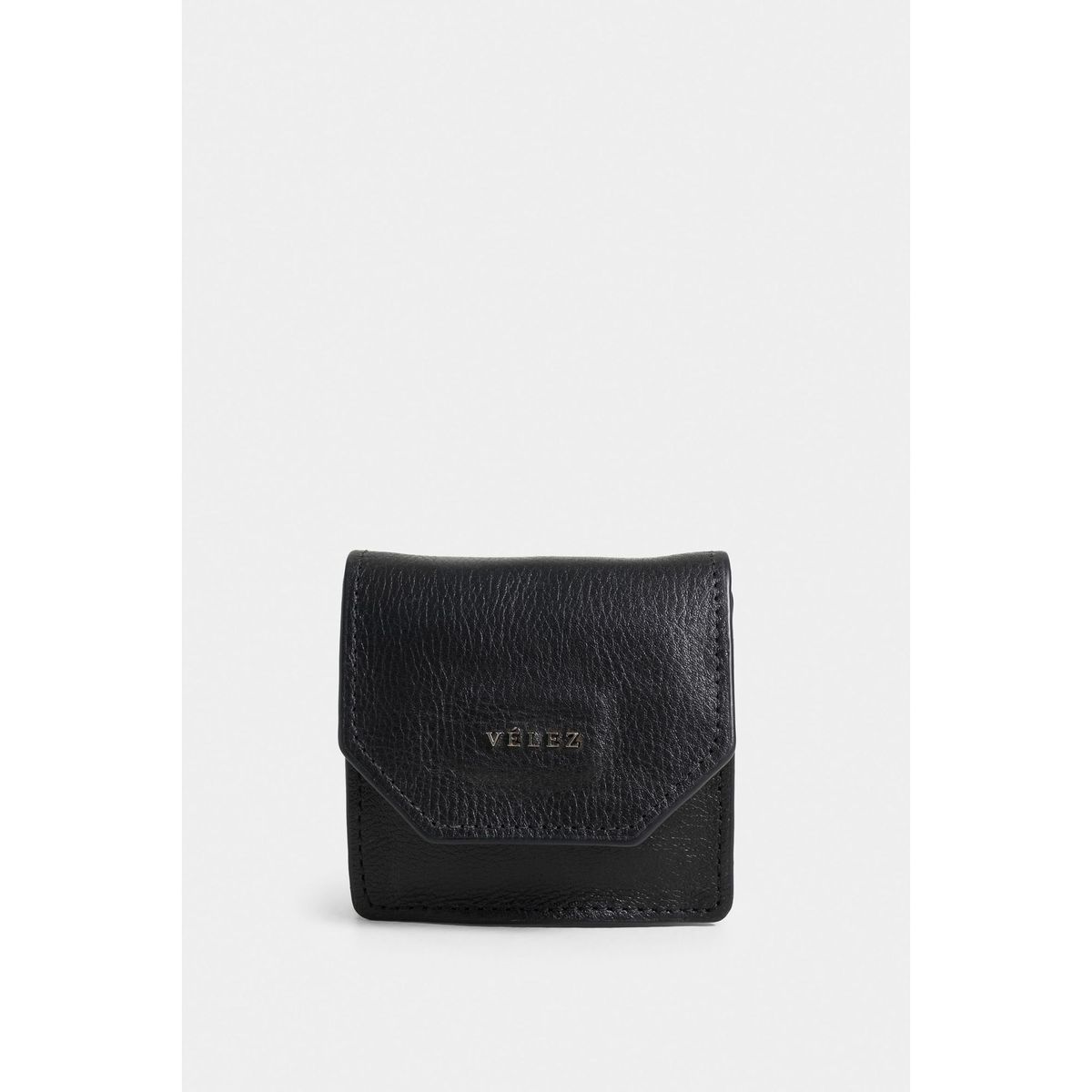 VELEZ - Vélez Monedero Pistacho Cuero Liso Para Mujer Manija Negro