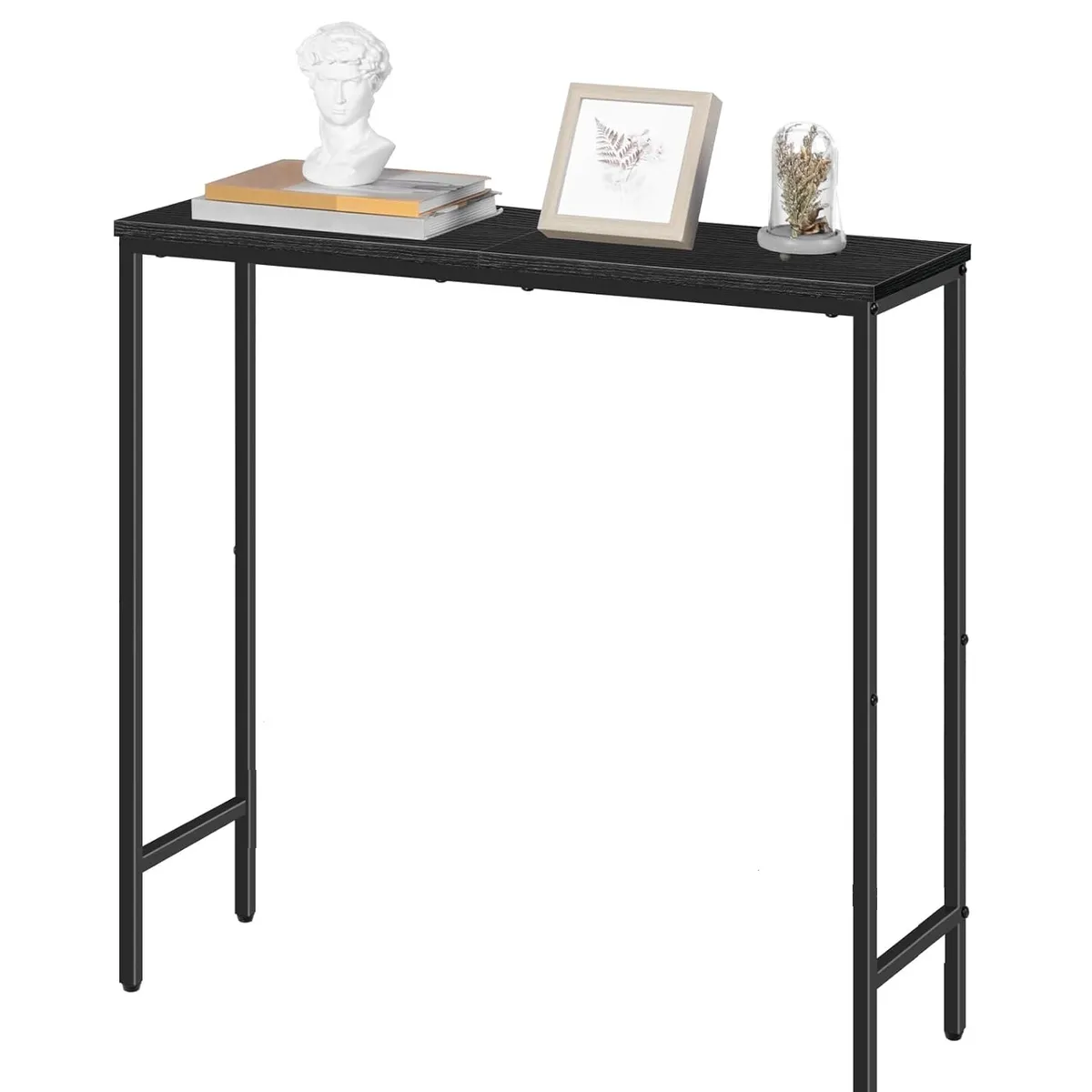 GENERICO - Mesa consola industrial de entrada o auxiliar 80x30x90 negro