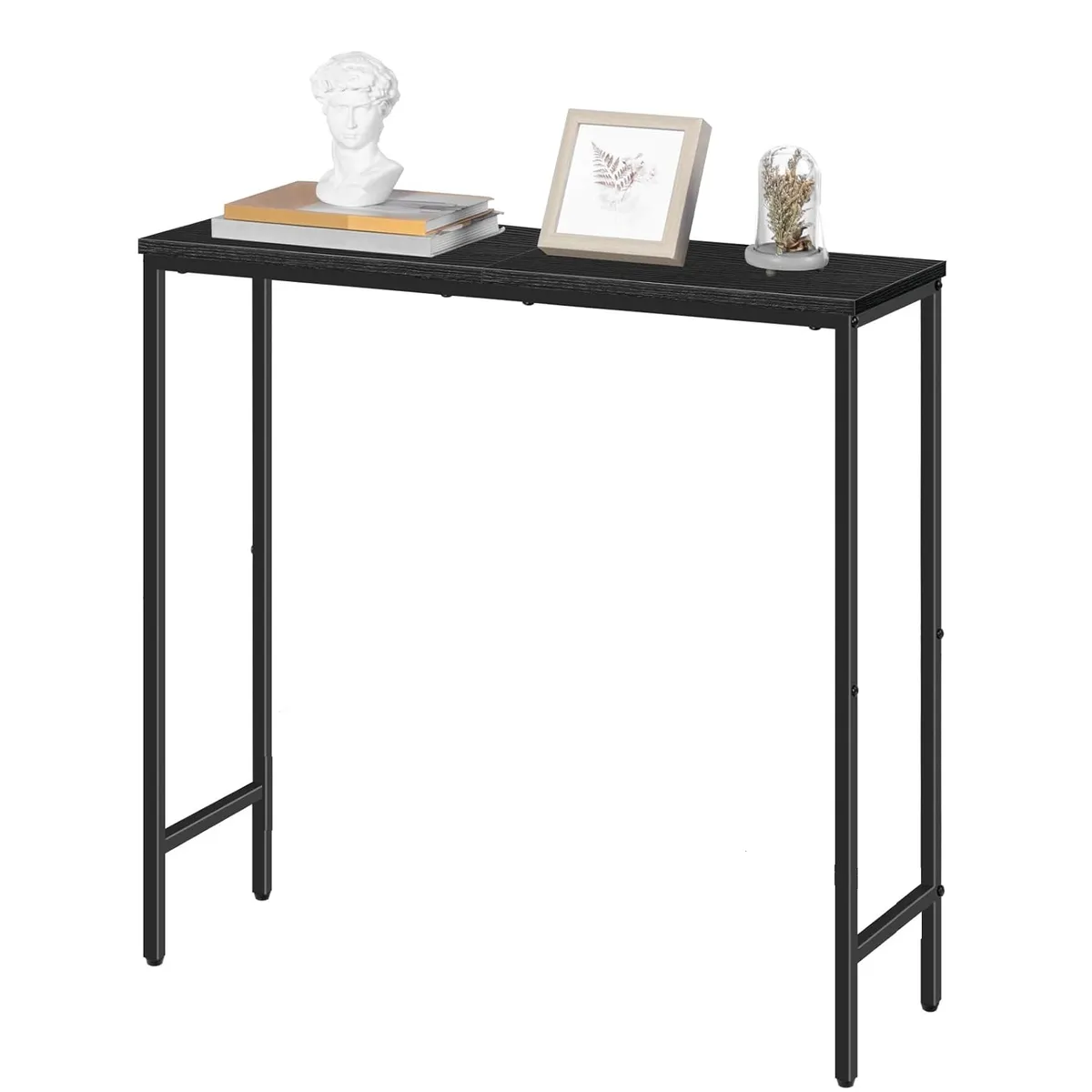 GENERICO - Mesa consola industrial de entrada o auxiliar 80x30x90 negro