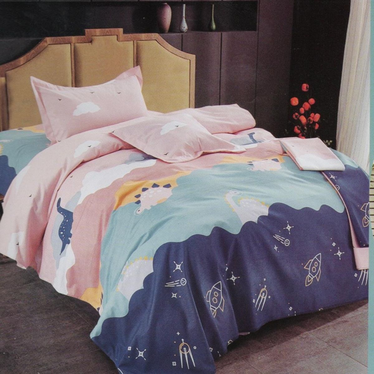 MINGDA - Set Edredón Kids 2 Pz + Sabanas + Fundas 5 piezas 100% Garantizado