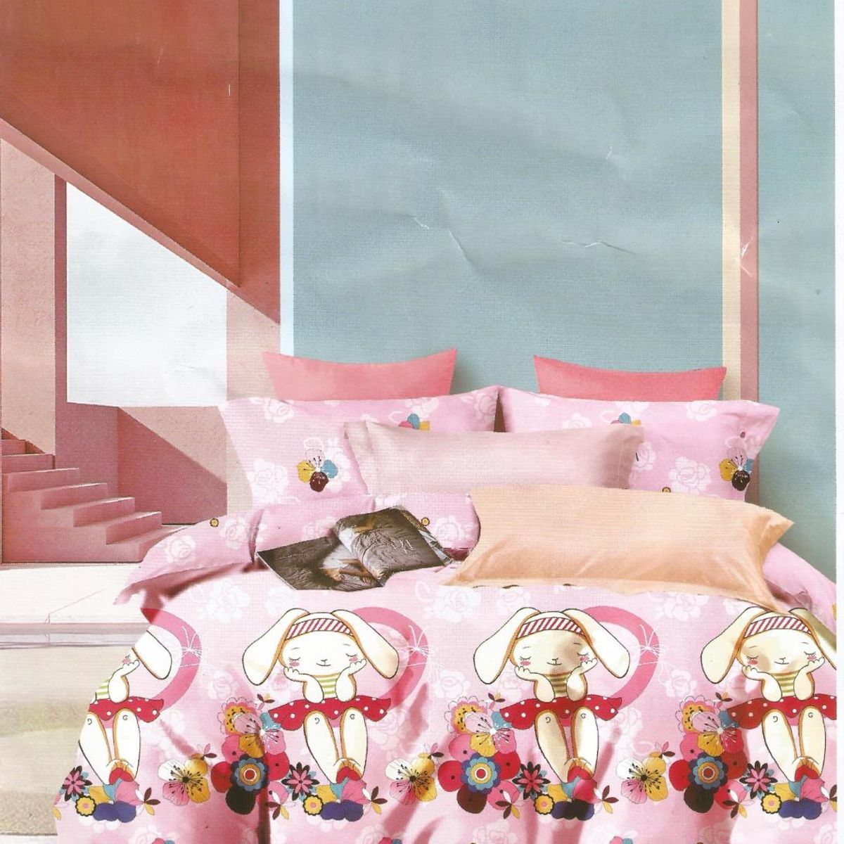 MINGDA - Set Edredón Kids 2 Pz + Sabanas + Fundas 5 piezas 100% Garantizado