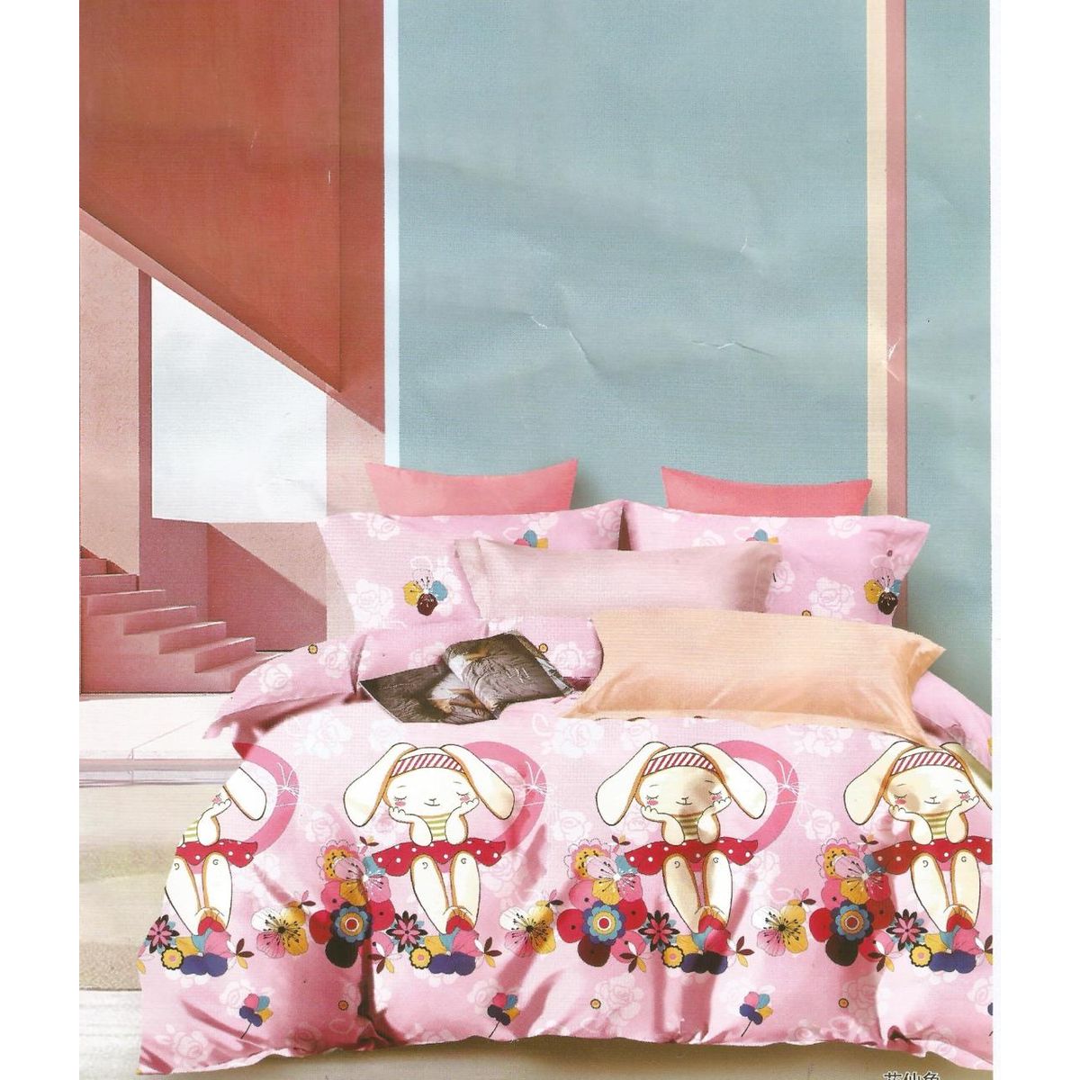 MINGDA - Set Edredón Kids 2 Pz + Sabanas + Fundas 5 piezas 100% Garantizado