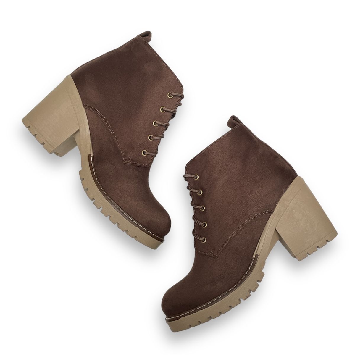 GENERICO - Botines para mujer Misshus Antonieta marrón suede