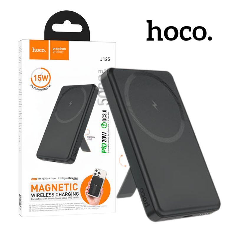 HOCO - PowerBank Carga Rapida Cargador Inalambico Hoco 5000mAh Magsafe 20W
