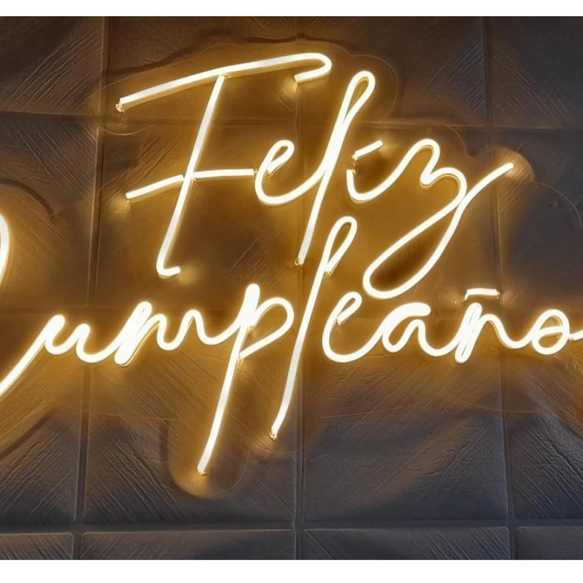 OEM - Letrero de neón Led Feliz Cumpleaños