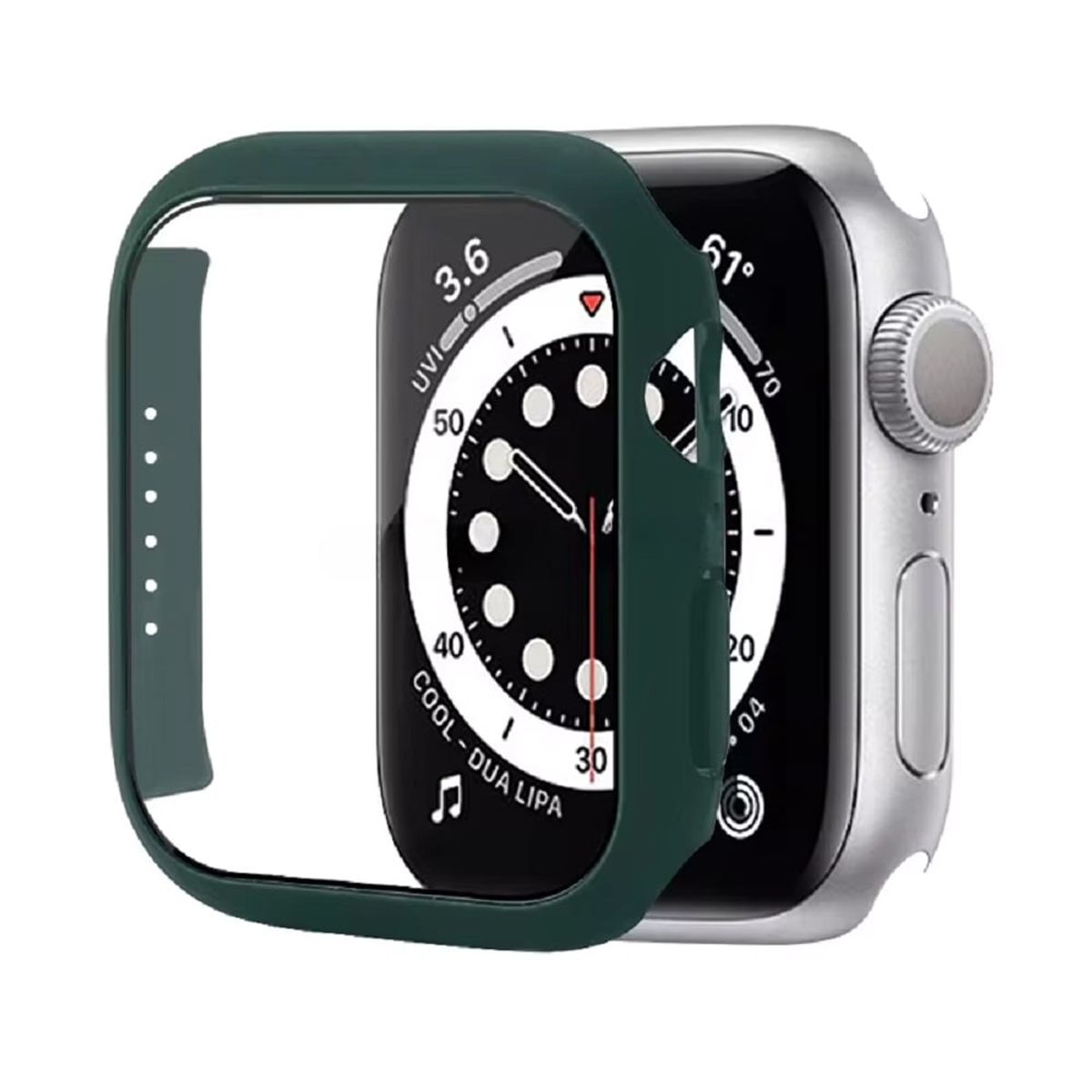 GENERICO - CASE BUMPER PARA APPLE WATCH 44MM SERIE 6 VERDE OSCURO