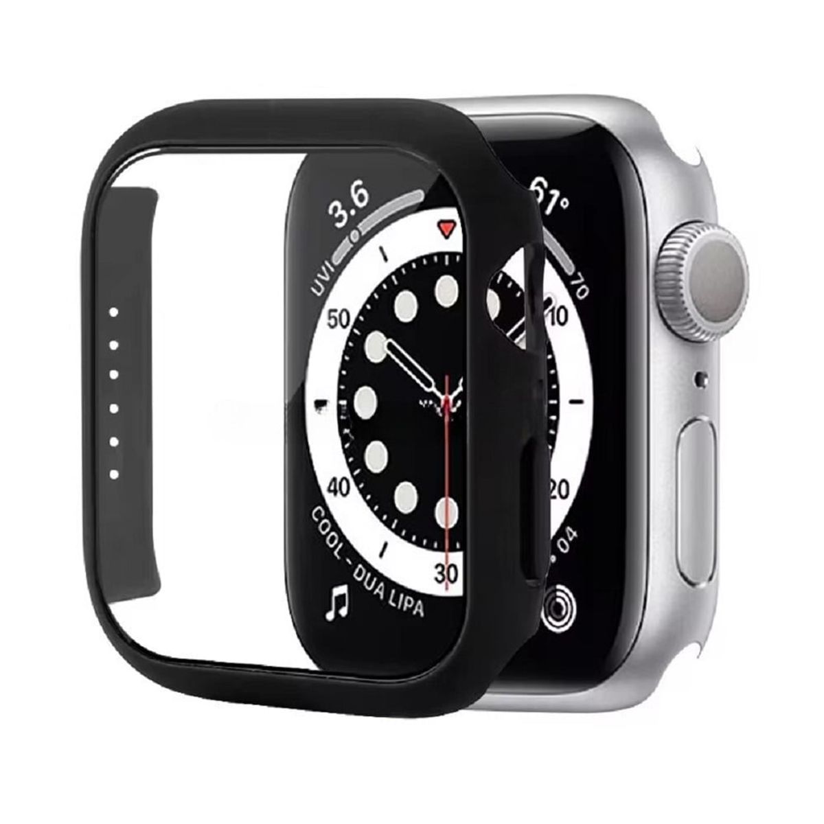 GENERICO - CASE BUMPER PARA APPLE WATCH 44MM SERIE 6 NEGRO