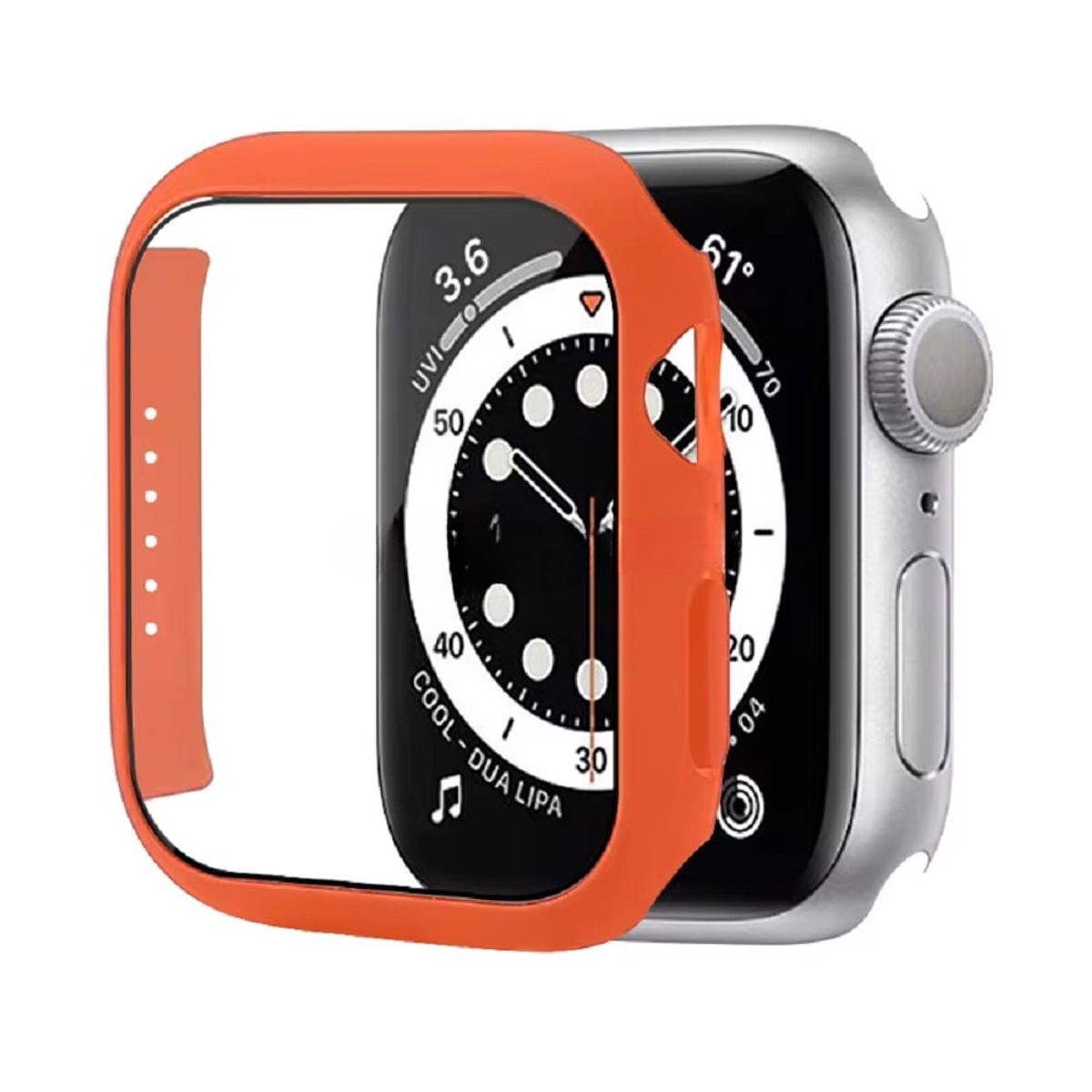 GENERICO - CASE BUMPER PARA APPLE WATCH 44MM SERIE 6 NARANJA