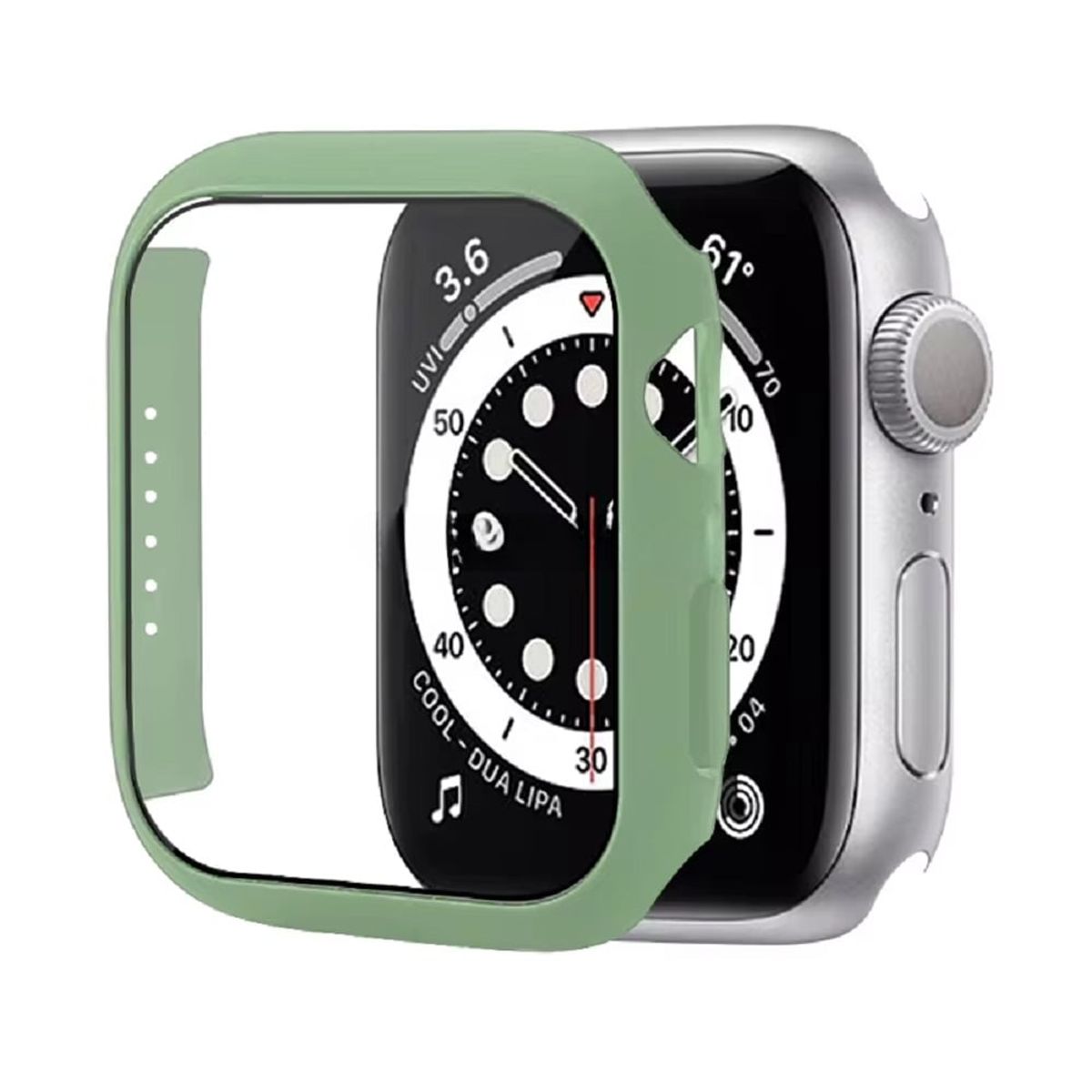 GENERICO - CASE BUMPER PARA APPLE WATCH 44MM SERIE 6 VERDE CLARO