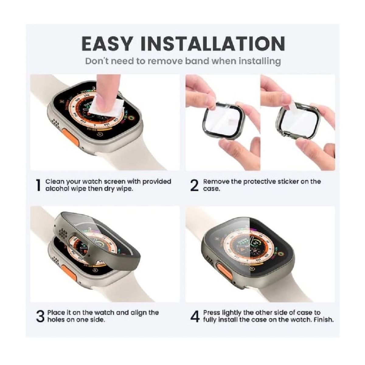 GENERICO - CASE BUMPER PARA APPLE WATCH 49MM ULTRA 2 STARLIGTH