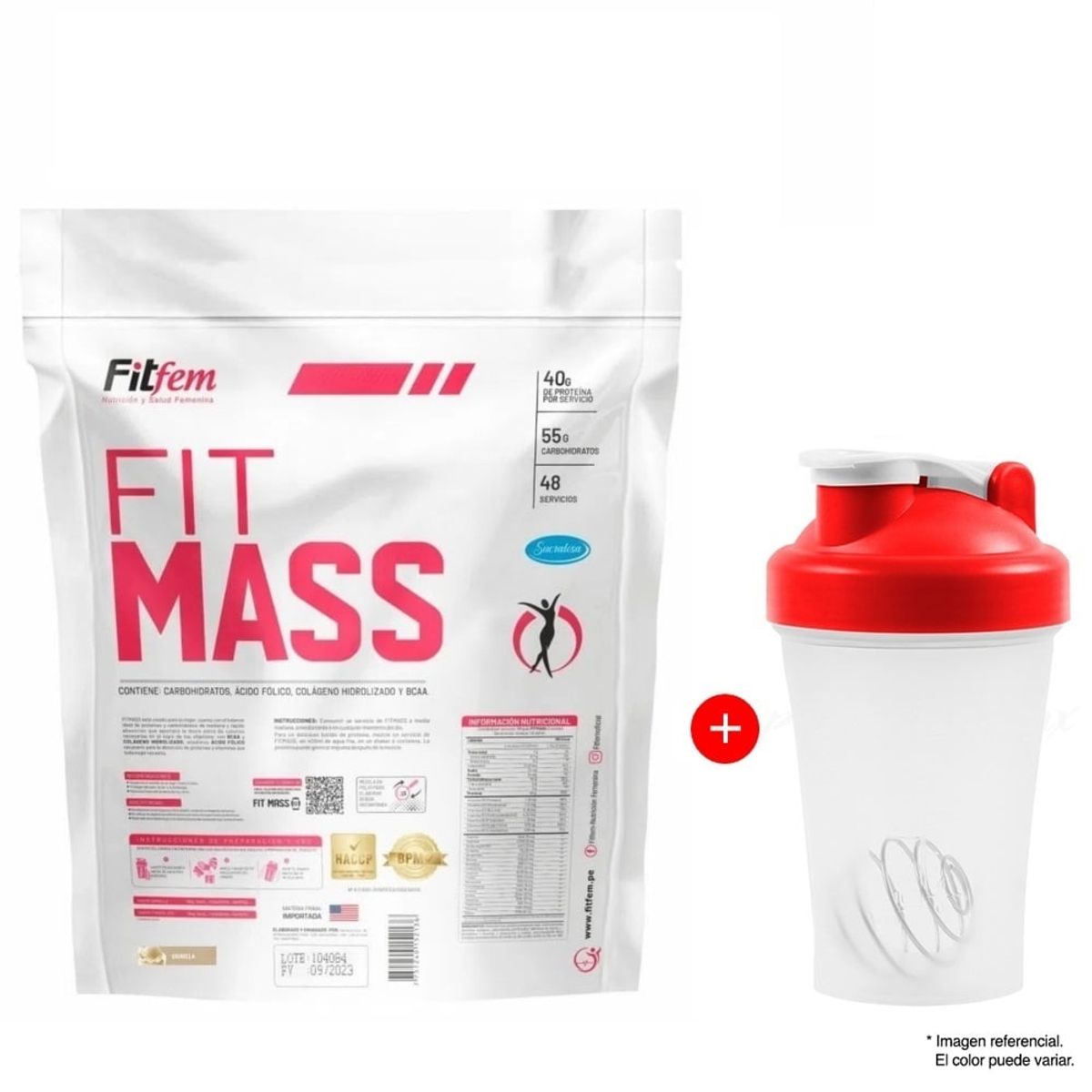 FITFEM - PROTEINA FITMASS 5 KG VAINILLA + SHAKER