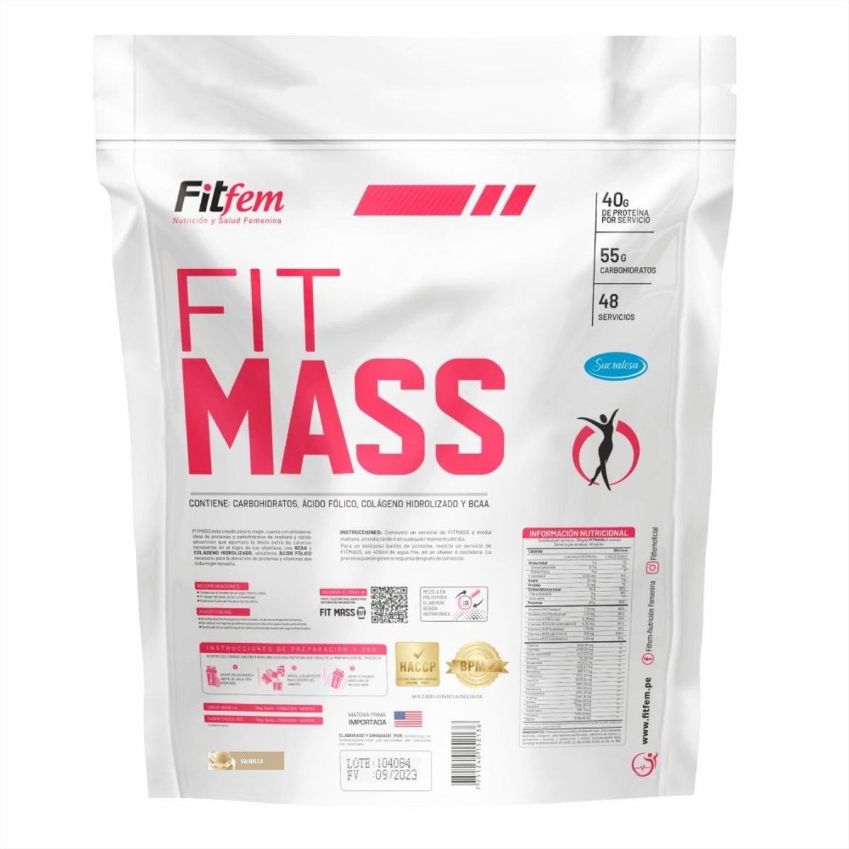 FITFEM - PROTEÍNA FITFEM FITMASS 5 KG VAINILLA + SHAKER MUJER