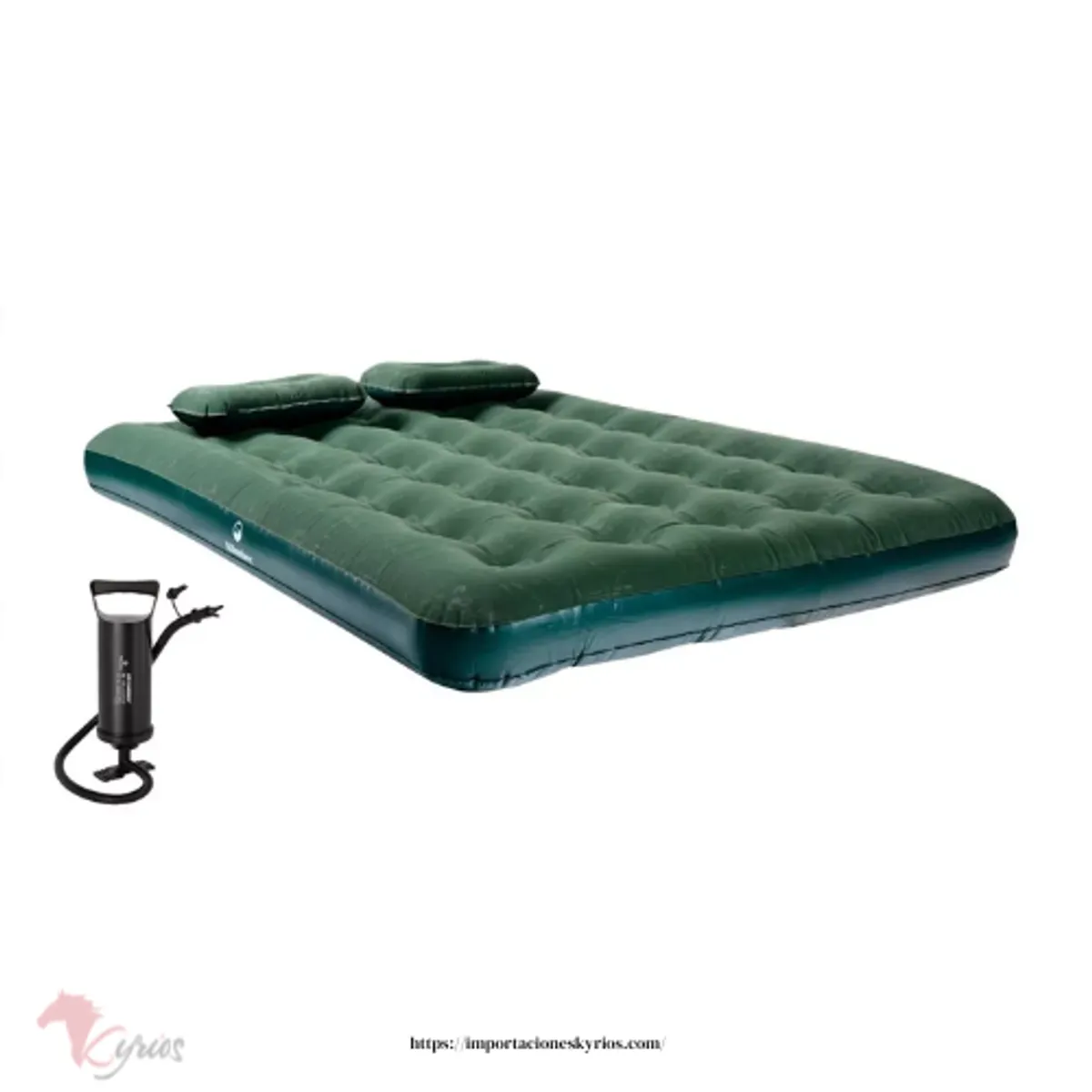 GENERICO - Colchón Inflable Klimber 2 Plazas + Inflador + 2 Almohadas
