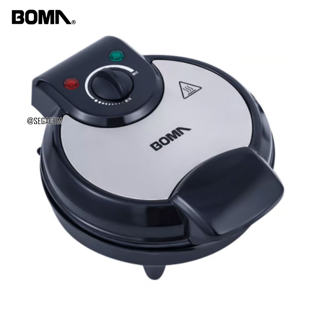 BOMA - Maquina Waflera Antiadherente 1200W BOMA -HEART- Black