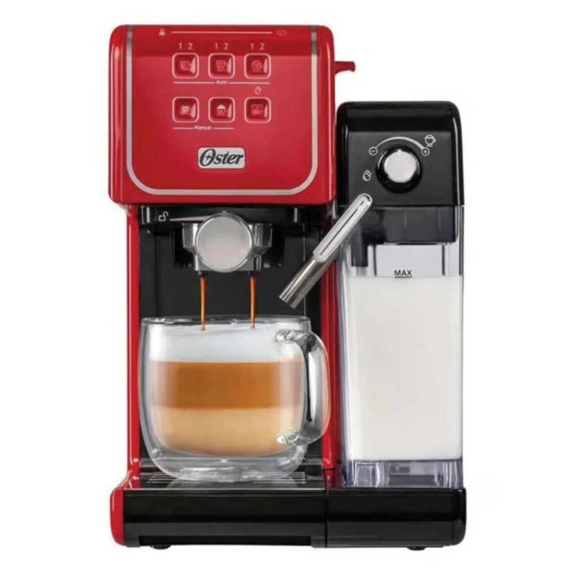 OSTER - Cafetera PrimaLatte Touch Oster BVSTEM6801R Rojo