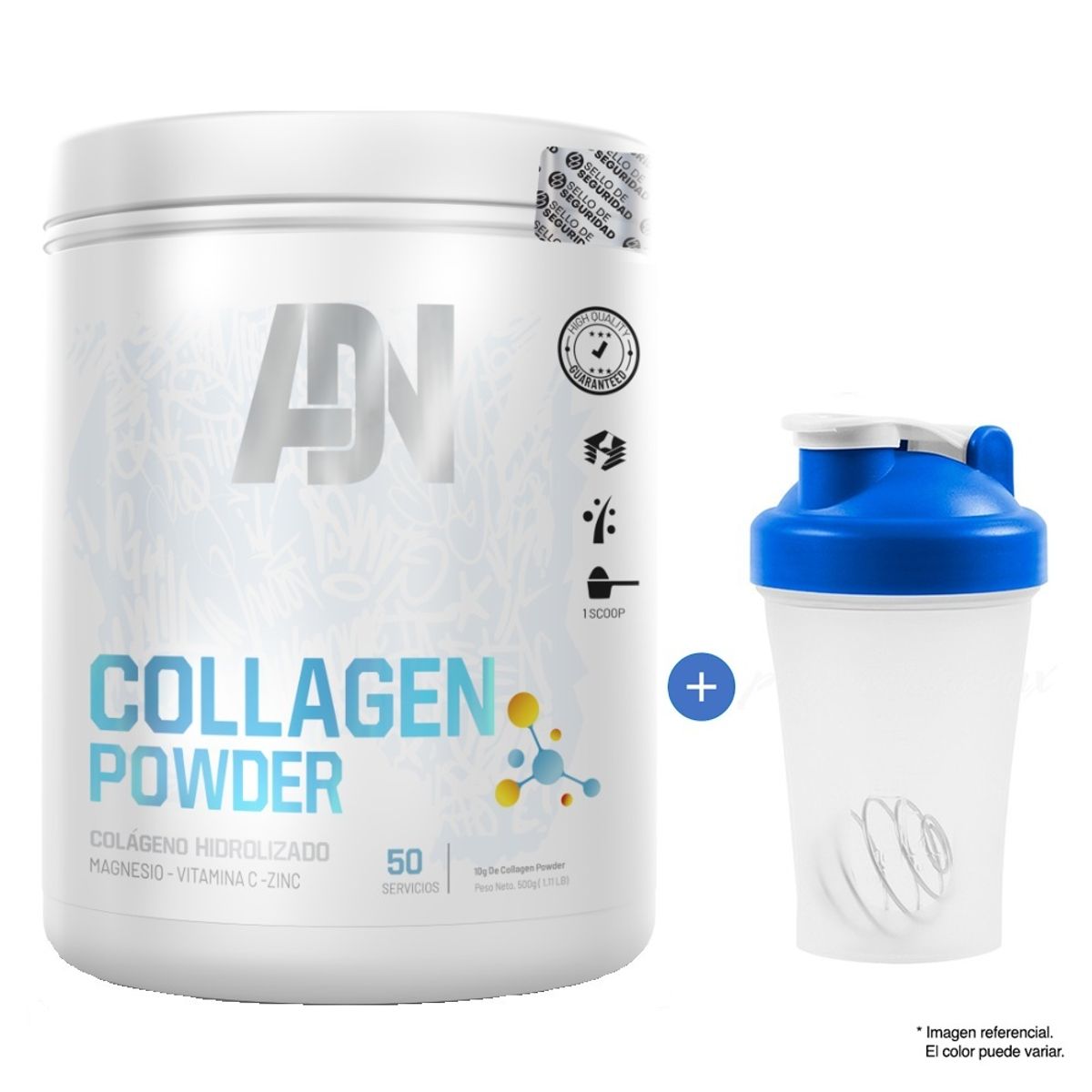 ADN - COLLAGEN POWDER 500 GR Colageno hidrolizado Fruit Punch