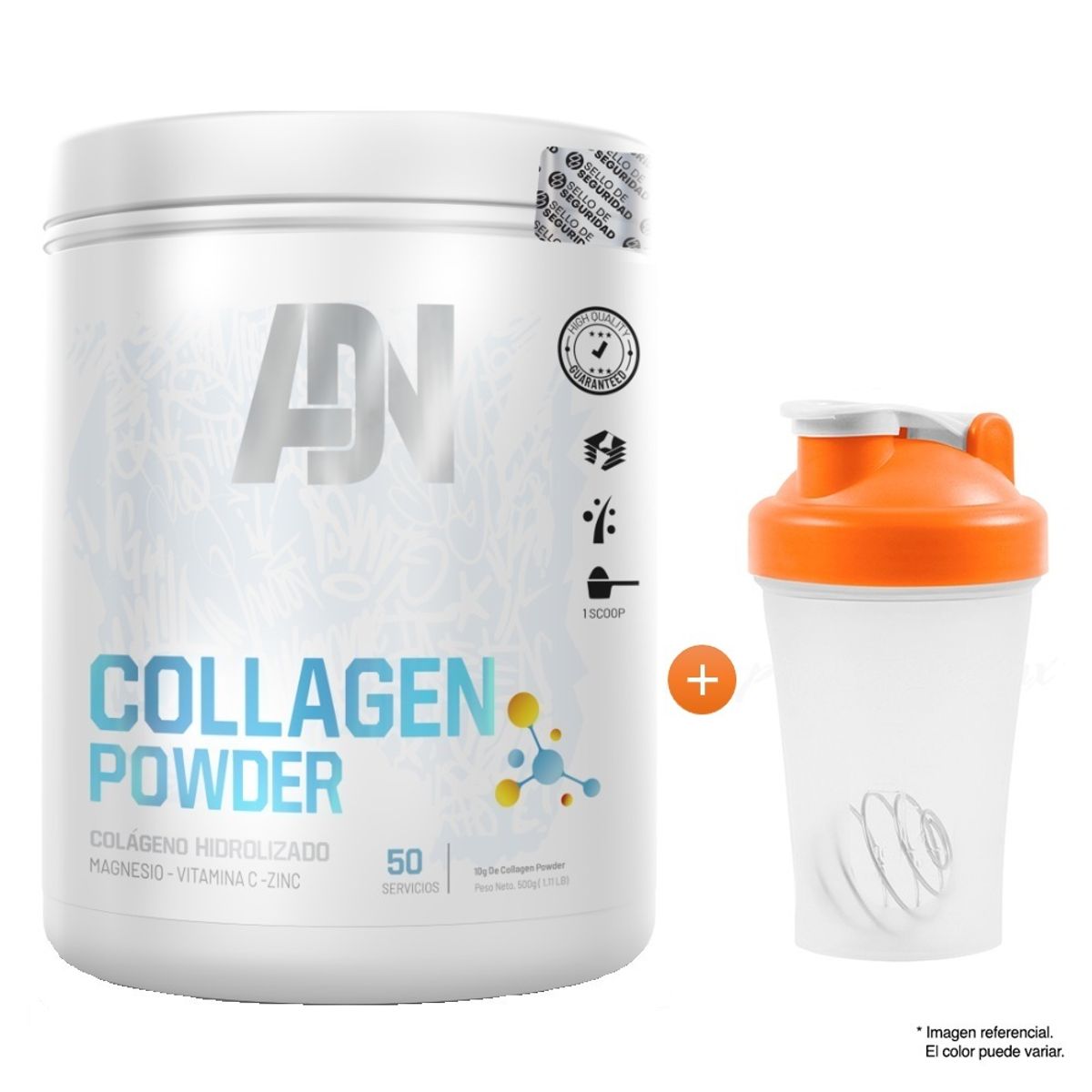 ADN - Colageno Hidrolizado Adn Collagen Powder 500 Gr Fruit Punch