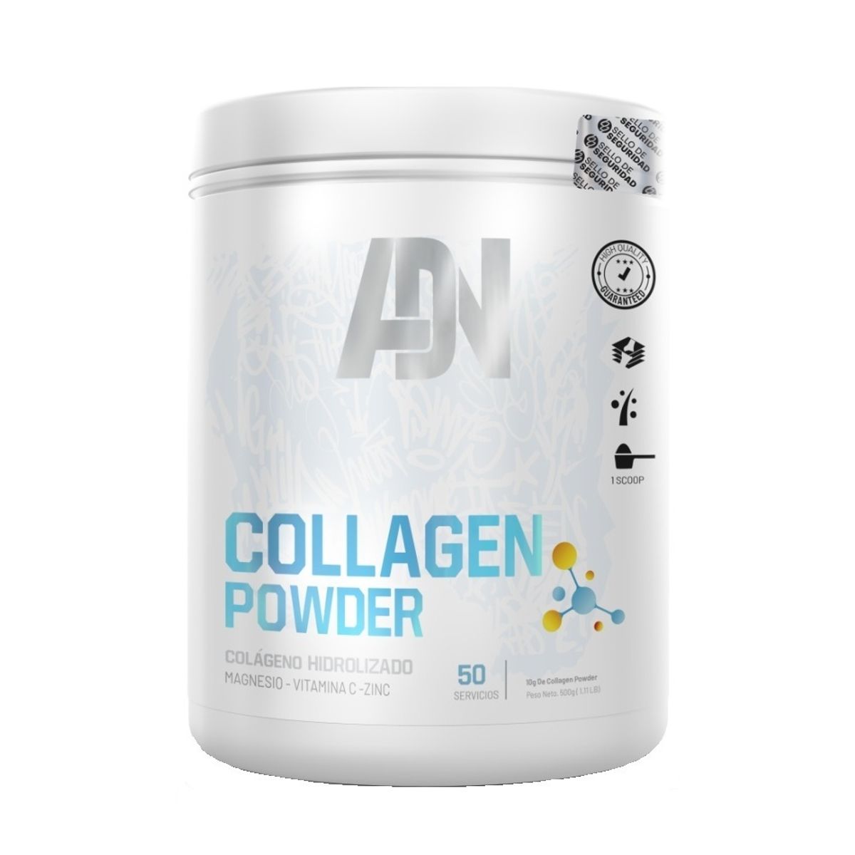 ADN - COLÁGENO ADN COLLAGEN POWDER 500GR FRUIT PUNCH + SHAKER