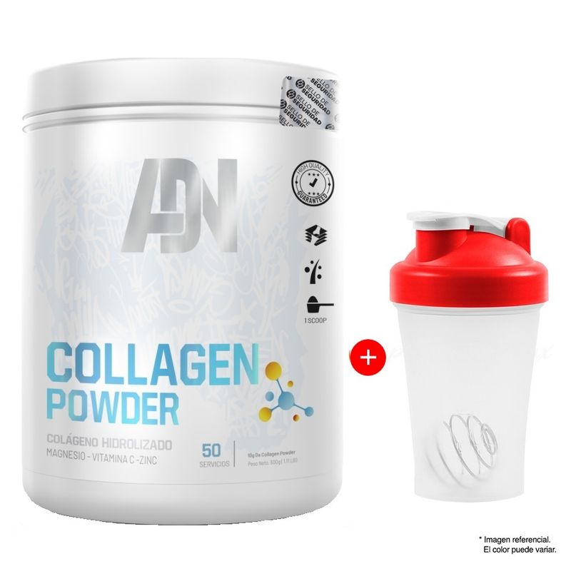 ADN - COLLAGEN POWDER 500 GRAMOS NARANJA ADN NUTRITION