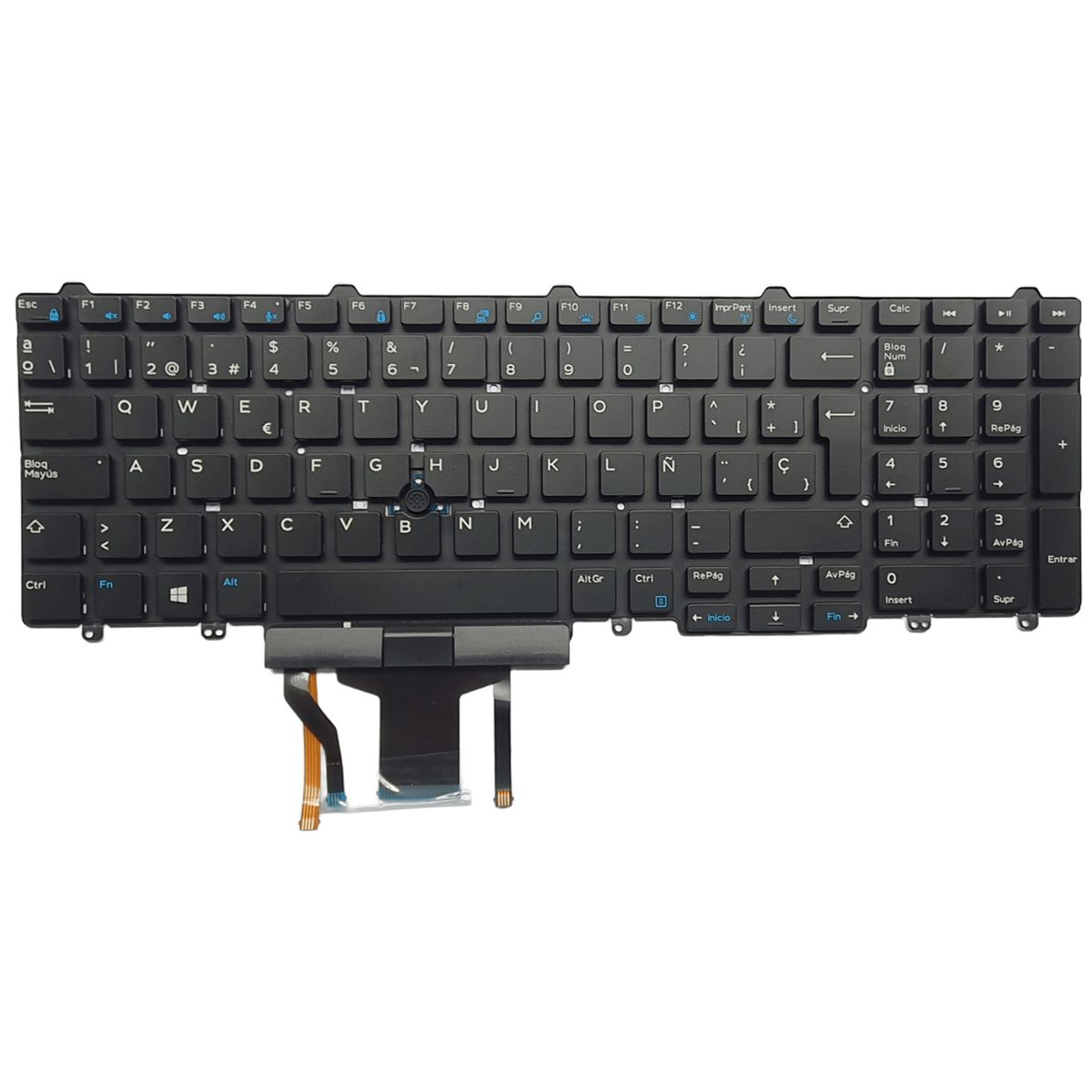 GENERICO - Teclado Para Laptop Dell Latitude Dell Precision Iluminado Pointstick
