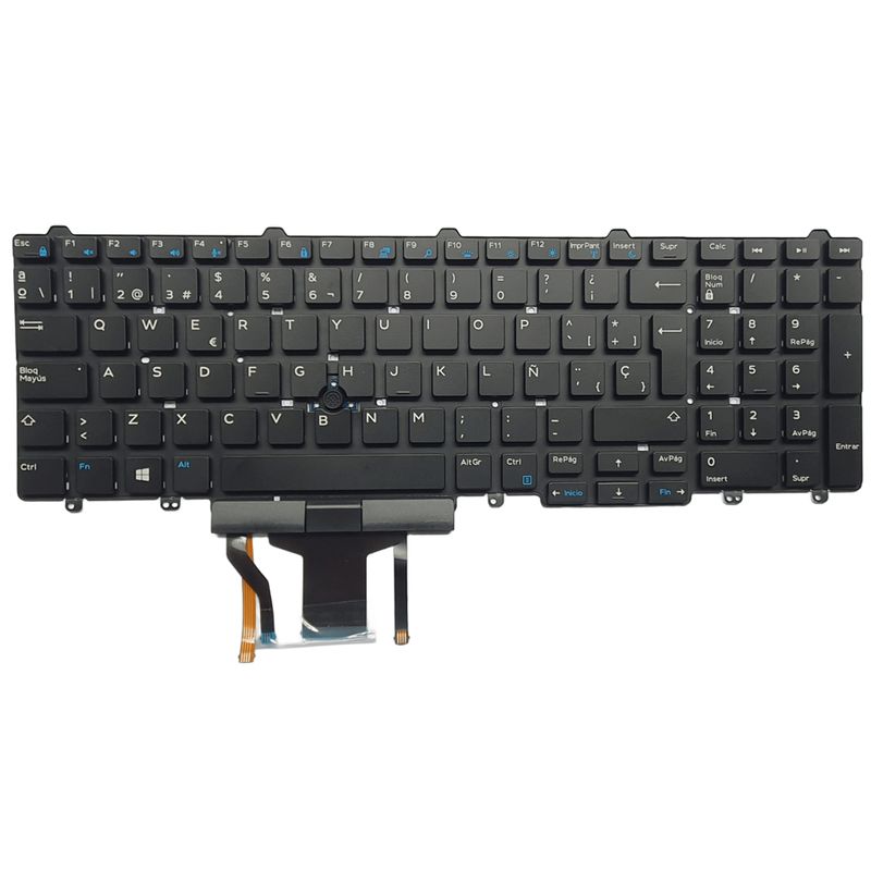 GENERICO - Teclado Para Laptop Dell Latitude Dell Precision Iluminado Pointstick