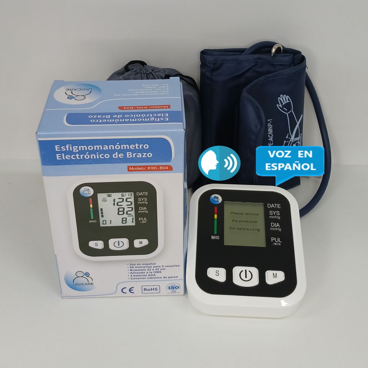 UNICARE - TENSIÓMETROS ELECTRÓNICO DIGITAL CON VOZ EN ESPAÑOL
