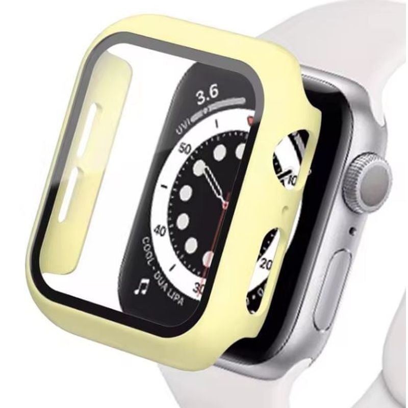 GENERICO - Case Bumper APPLEWATCH con Vidrio incorporado 38mm amarillo