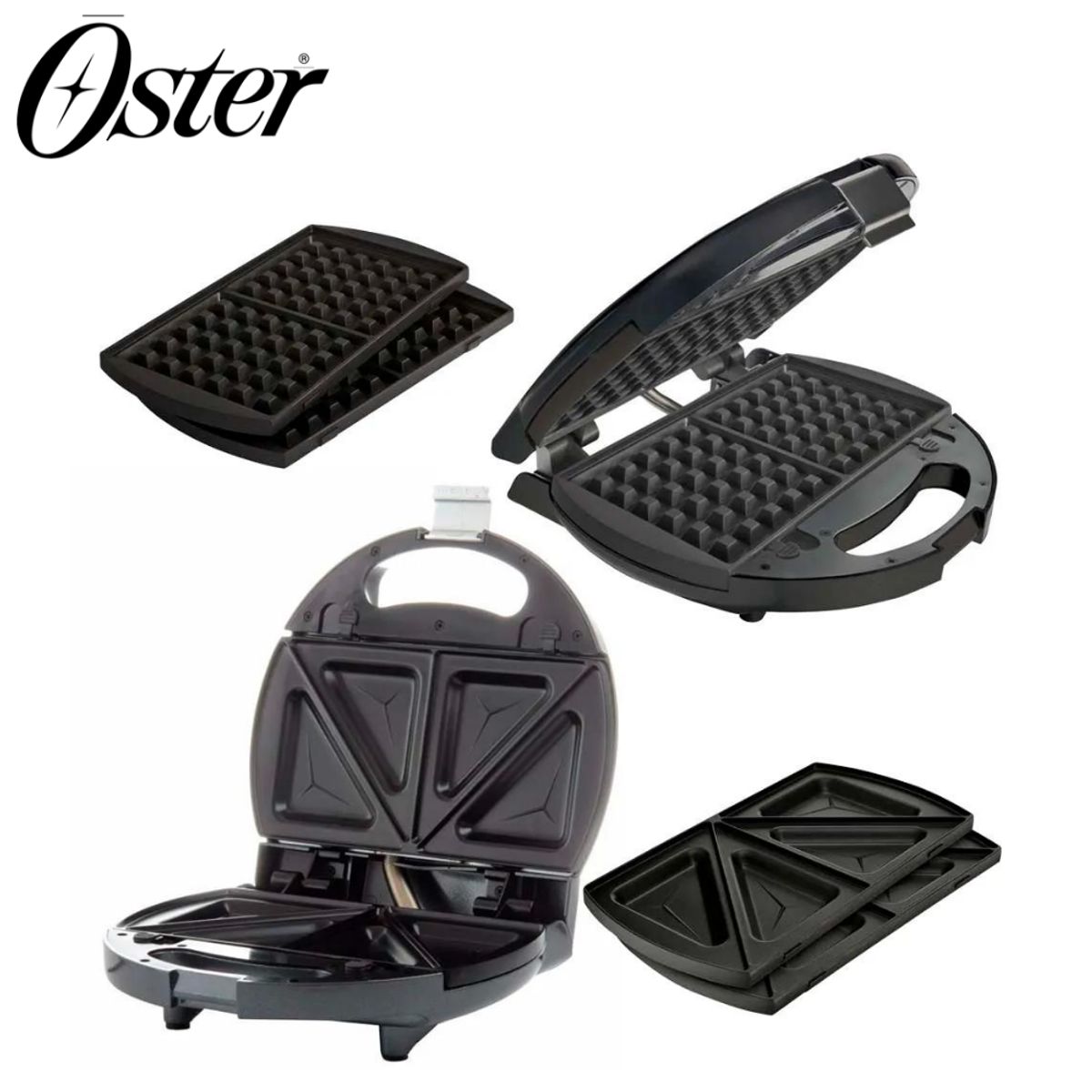 OSTER - Sandwichera Oster Intercambiable 2 en 1
