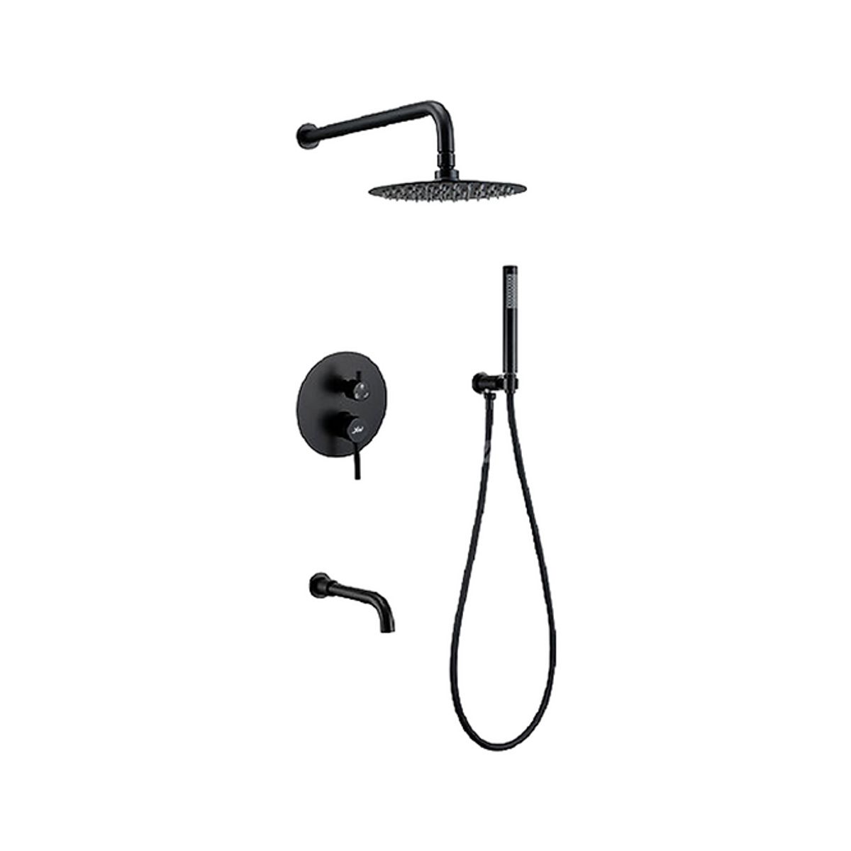 XM - MEZCLADORA PARA DUCHA Y TINA NEGRO REDONDO MT304- 010D301