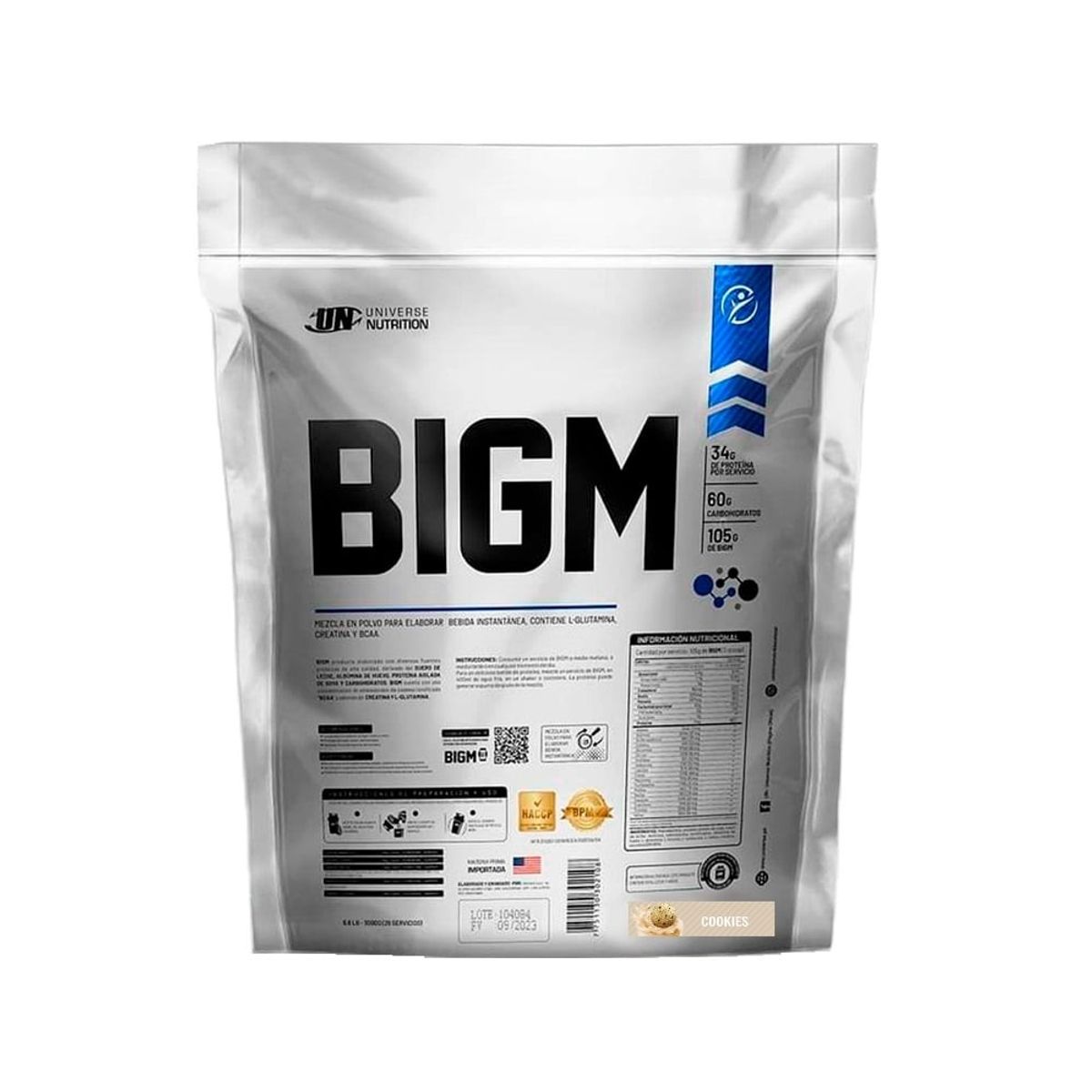 Universe Nutrition - Mass Gainer Universe Nutrition Bigm 3kg Cookies Cream